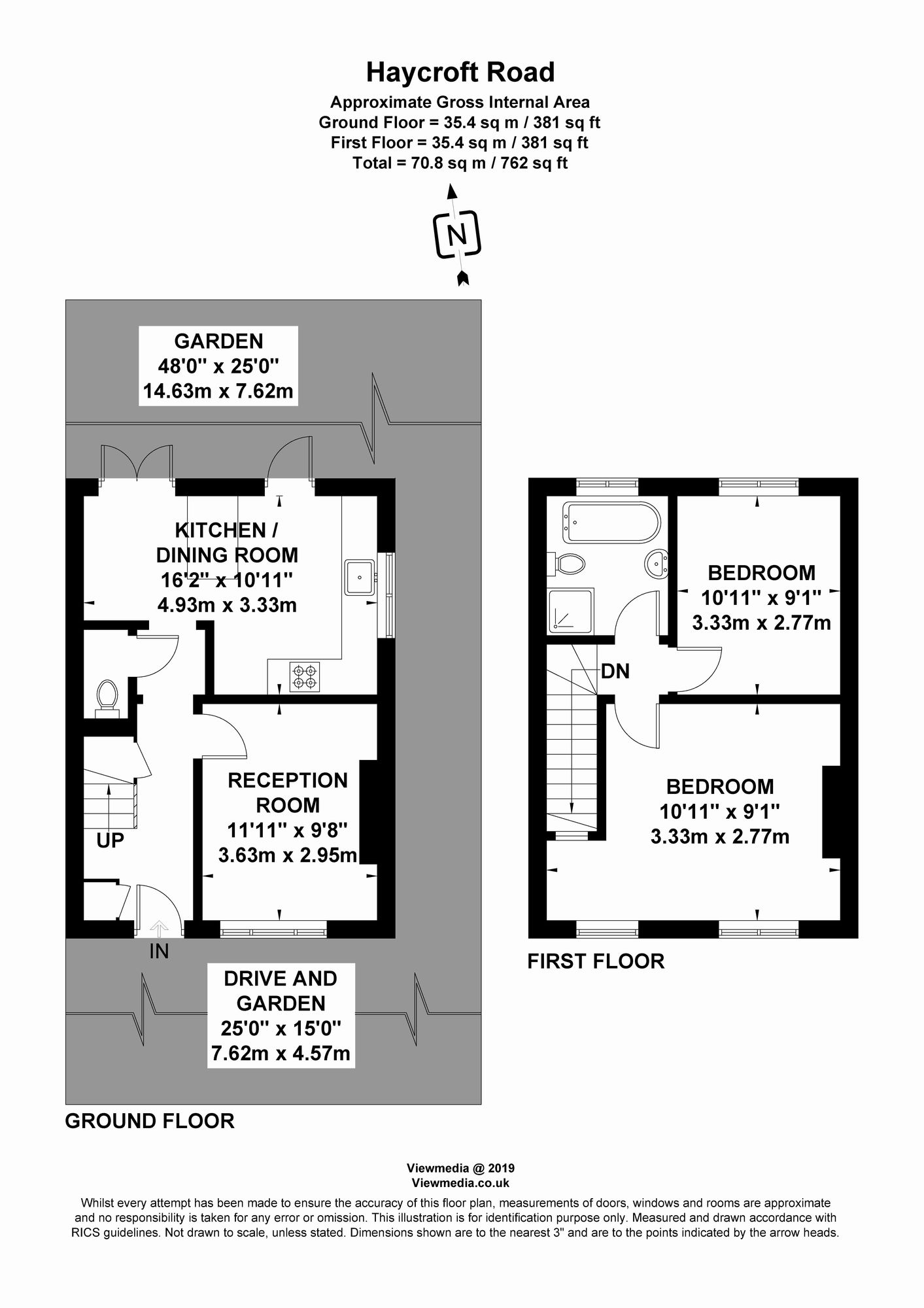 2 Bedrooms Terraced house for sale in Haycroft Road, Surbiton KT6