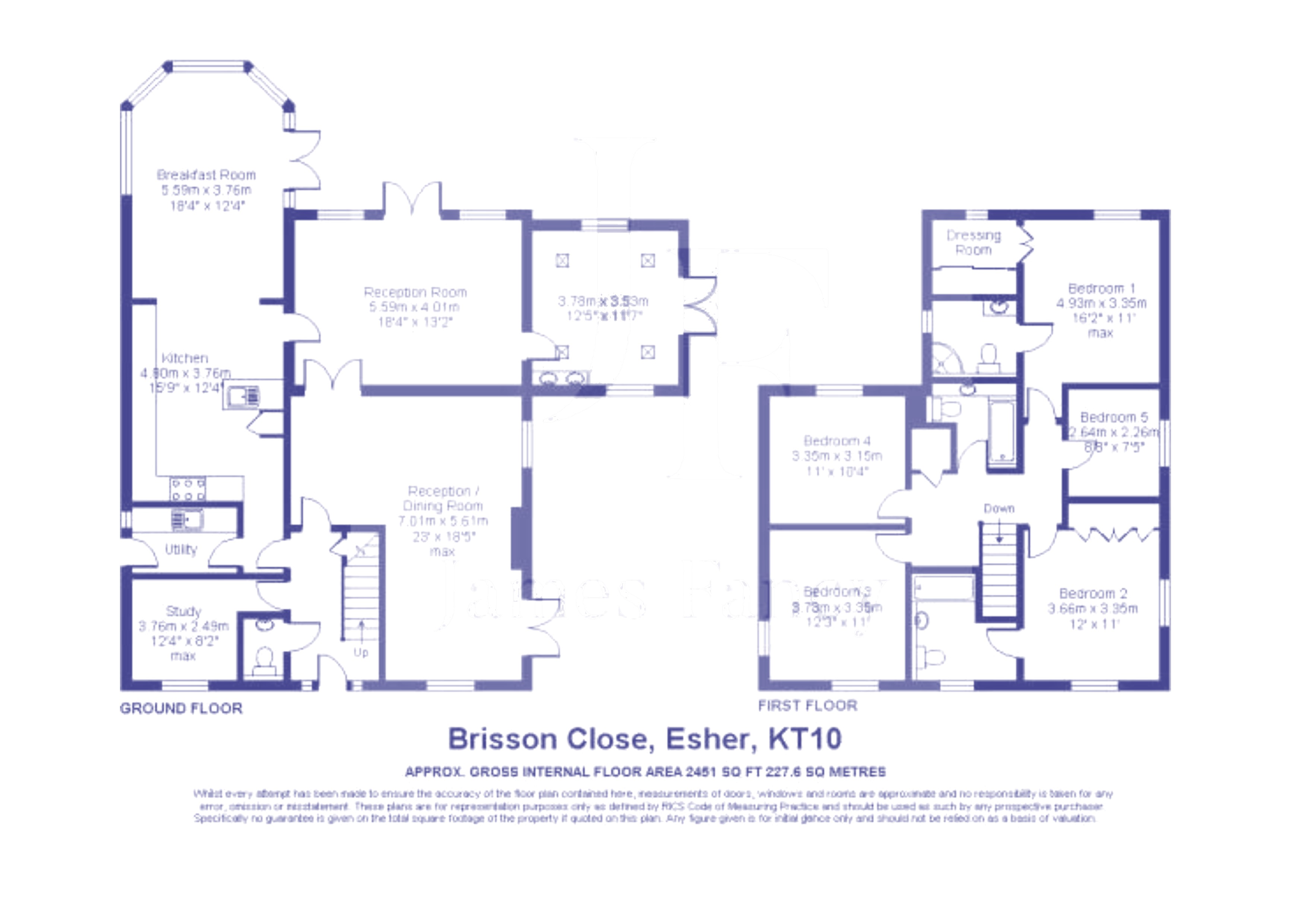 5 Bedrooms Detached house to rent in Brisson Close, Esher KT10