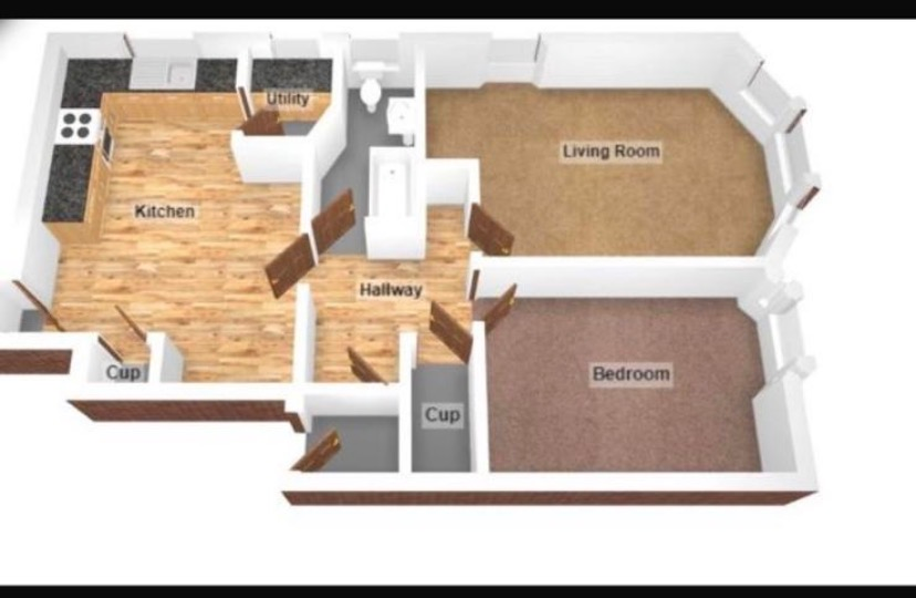 Flat 3/2, 23 Craigpark Drive, Dennistoun floorplan