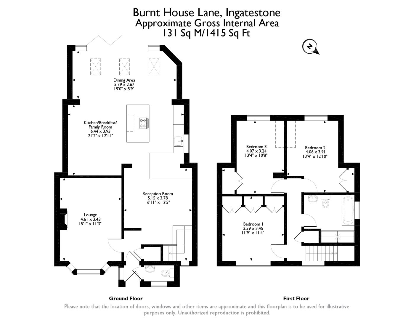 3 Bedrooms Semi-detached house for sale in Burnt House Lane, Ingatestone CM4