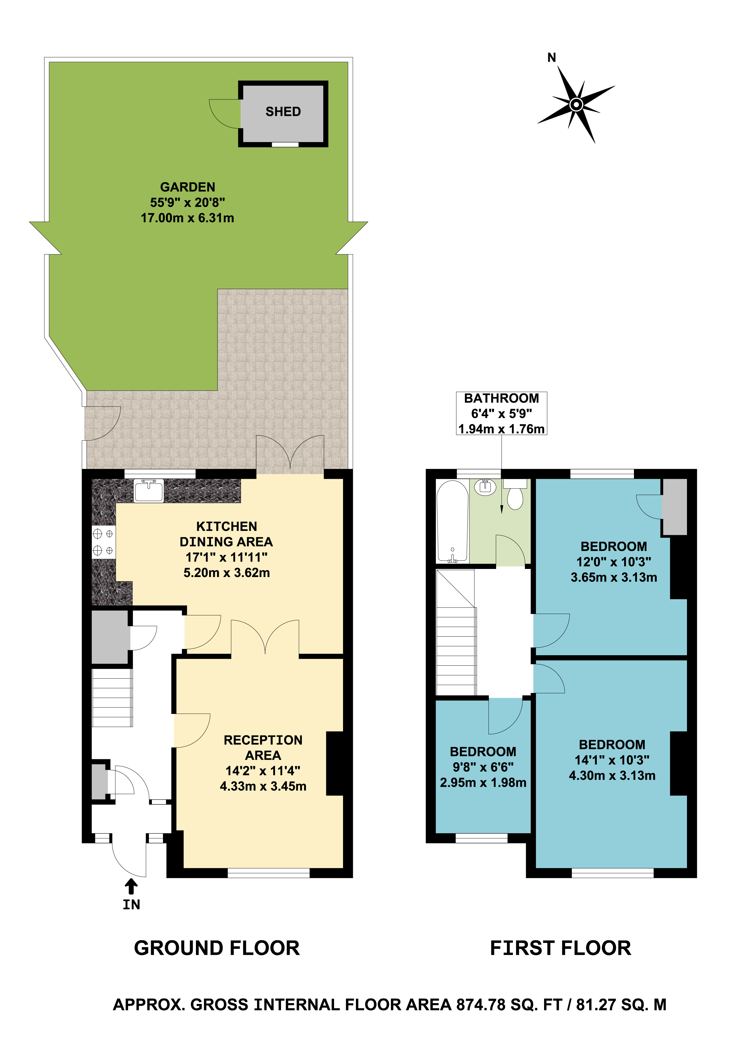 52, Northwood Gardens, Greenford floorplan
