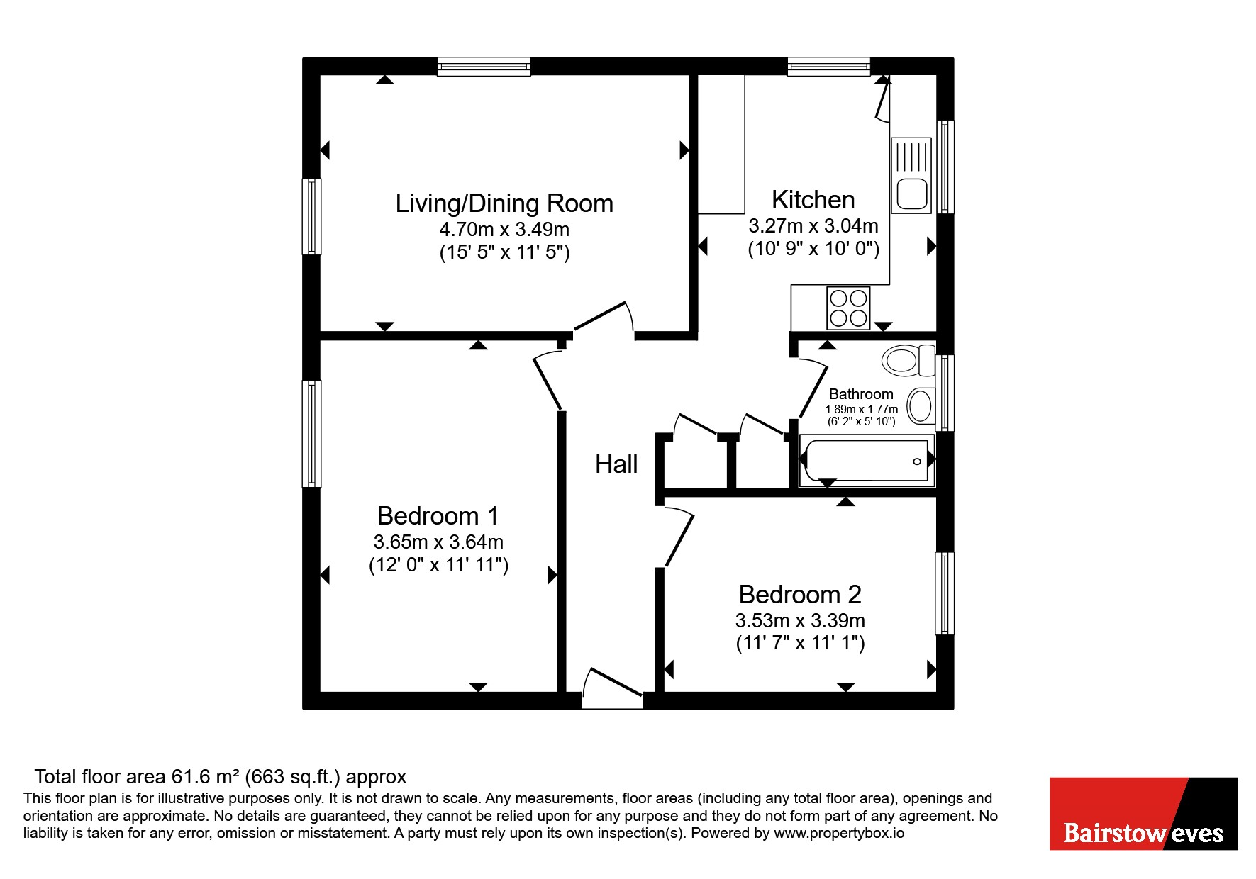 Flat 50, 48-54, Harvey Street, Kent floorplan