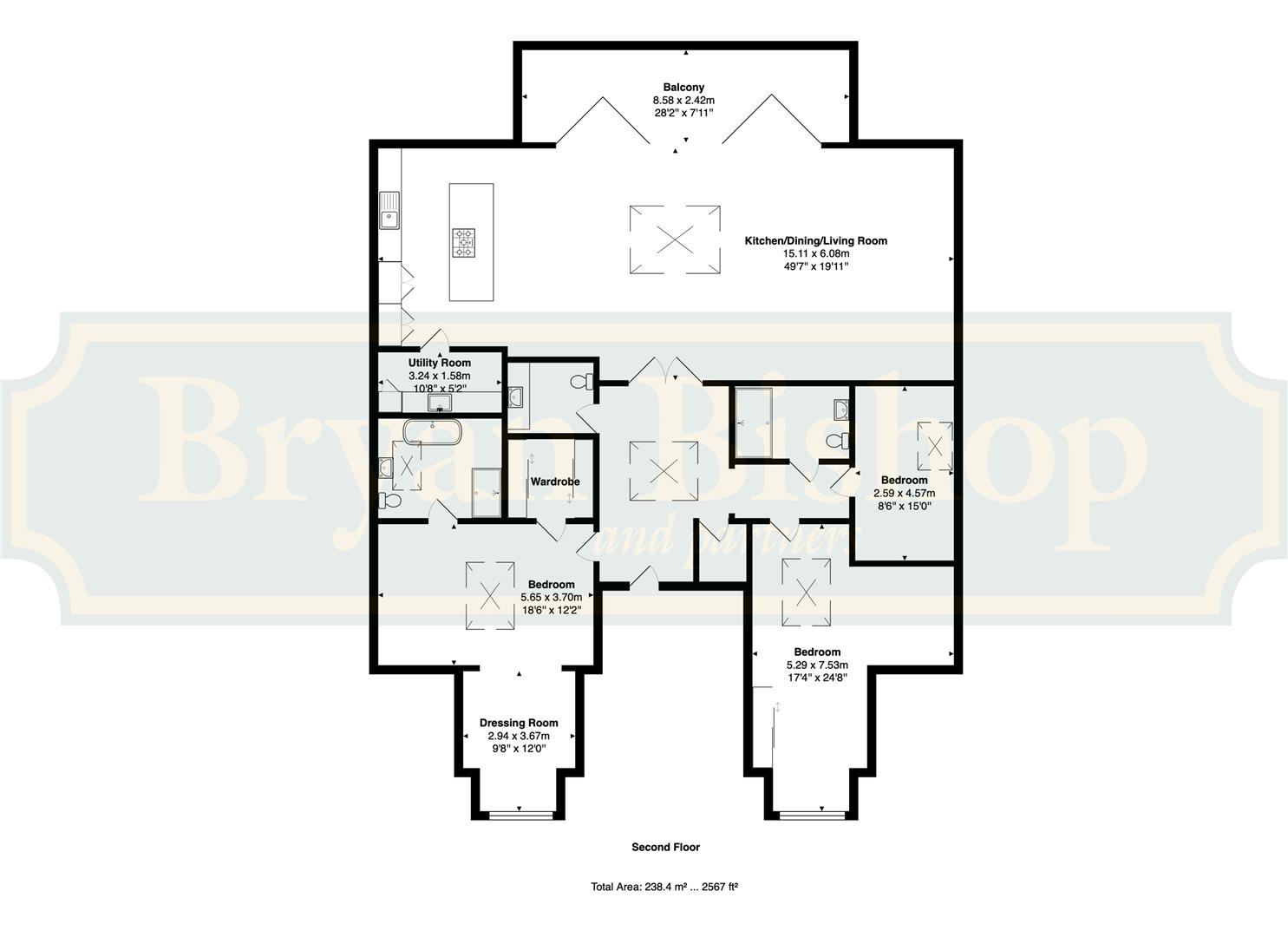 9 Caddington House, 63 New Road, Digswell floorplan