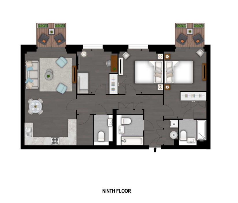 Charles Clowes Walk, London floorplan