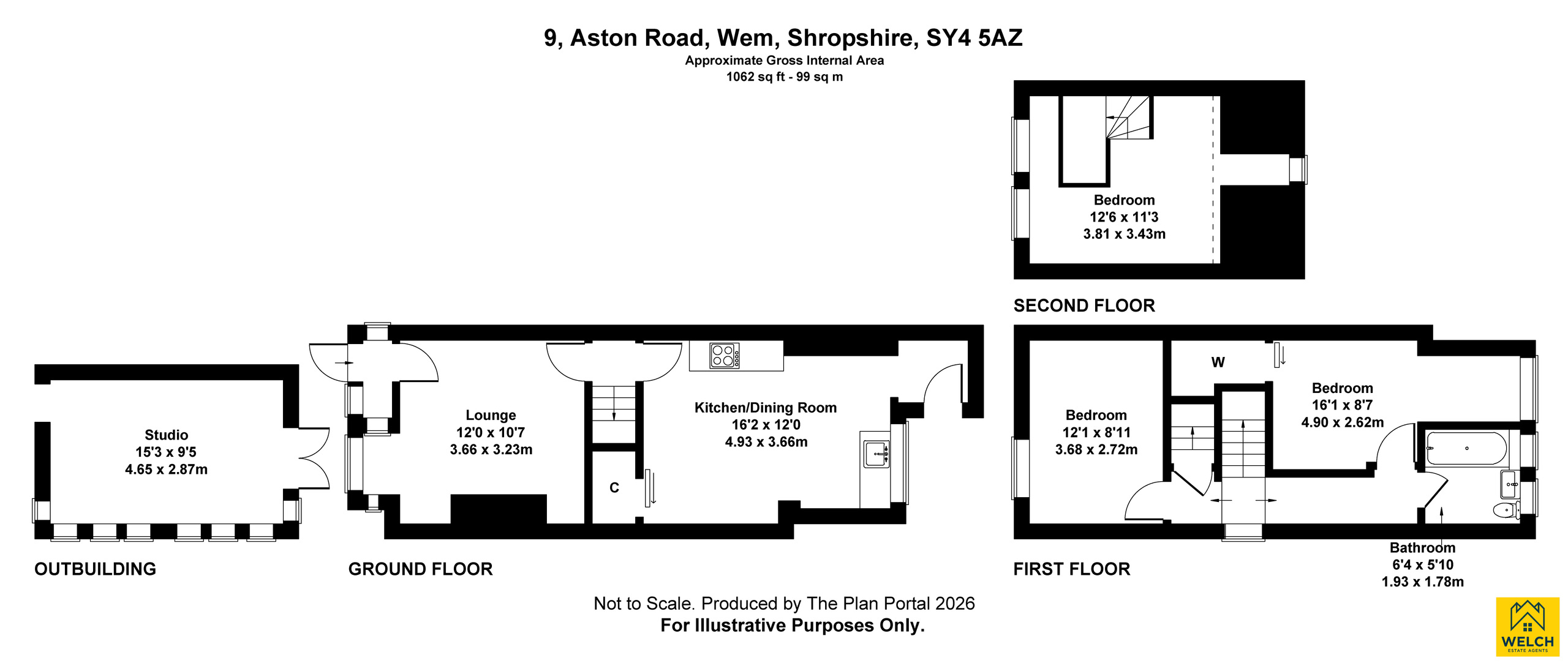 9 Aston Road, Shrewsbury floorplan