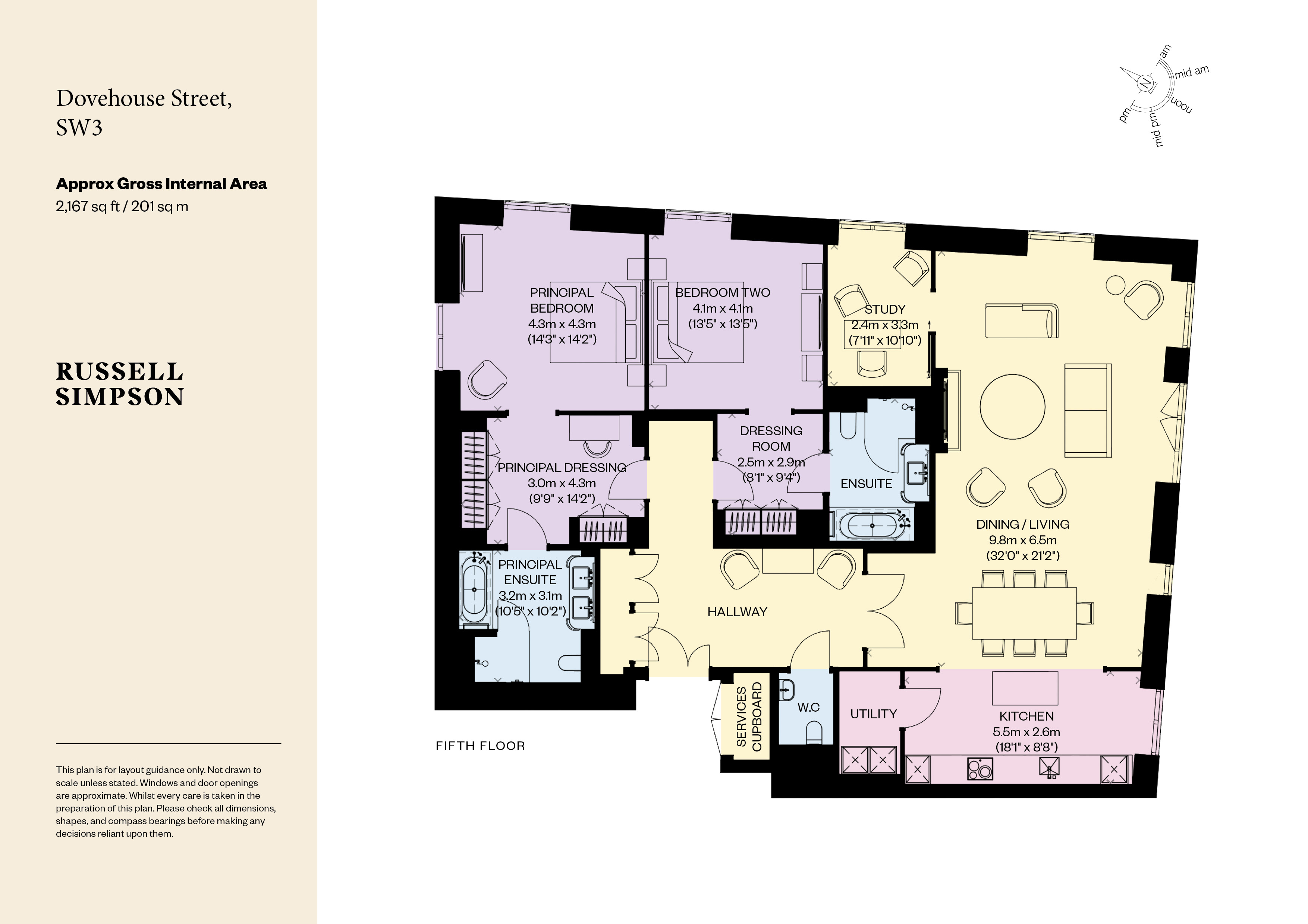 502 Auriens, 2, Dovehouse Street, Chelsea floorplan