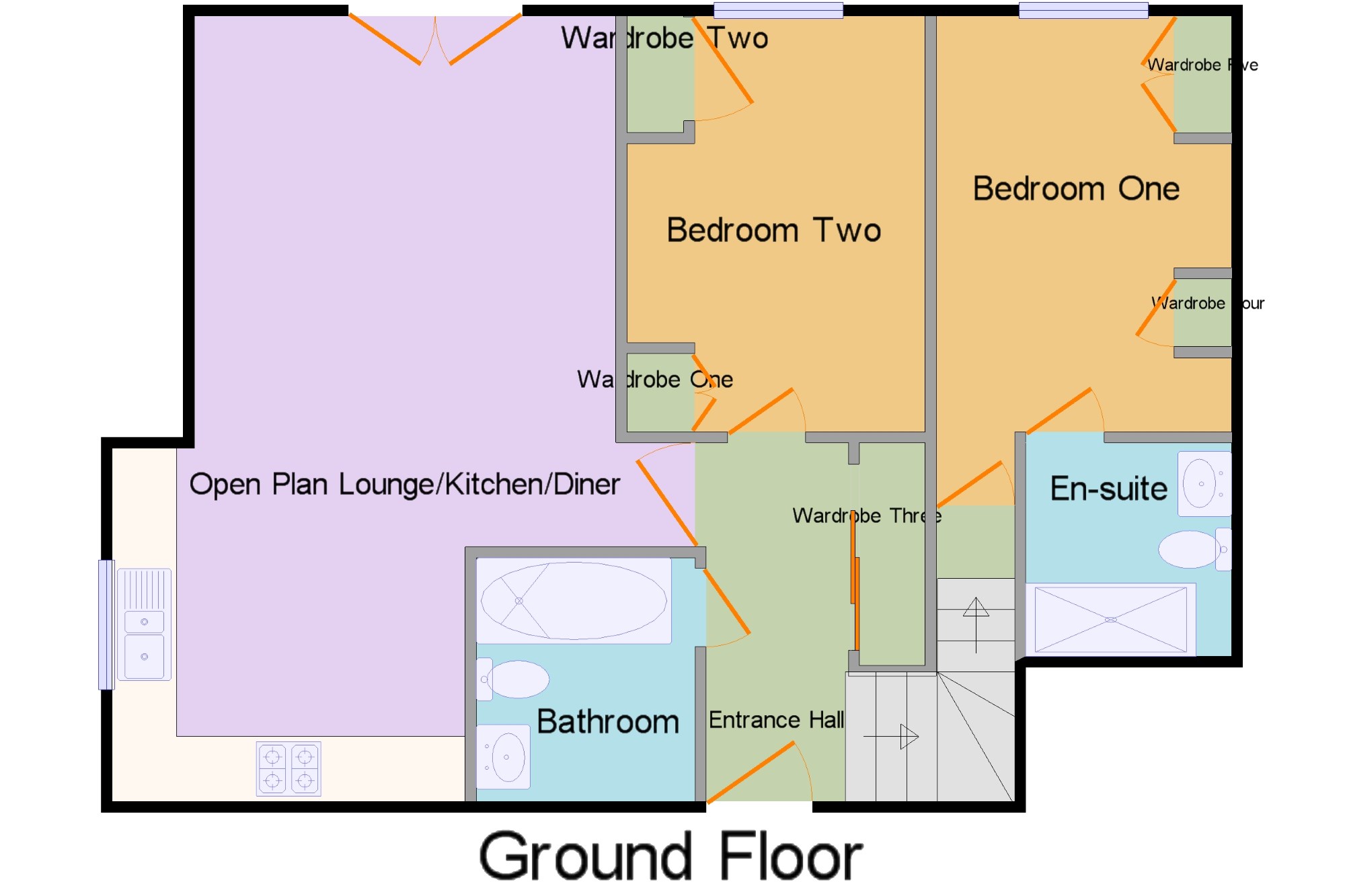 2 Bed Flat For In Bay View Pentywyn Road Deganwy Conwy Ll31 Floorplan 1