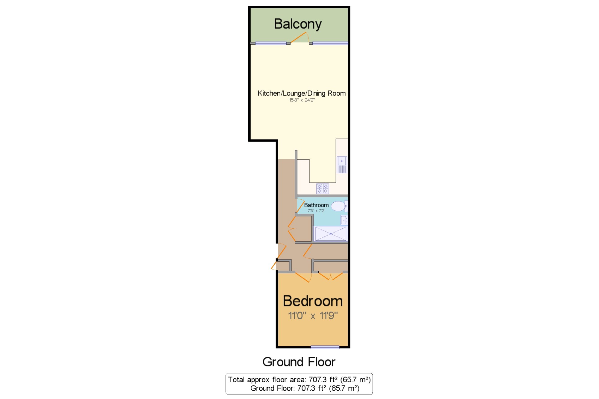 1 Bedrooms Flat for sale in Eleanor Close, Lewes, East Sussex BN7