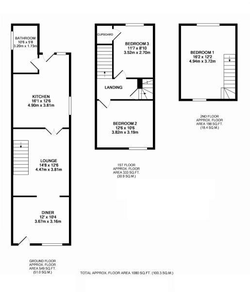 3 bed terraced house for sale in Central Road, Hugglescote, Coalville