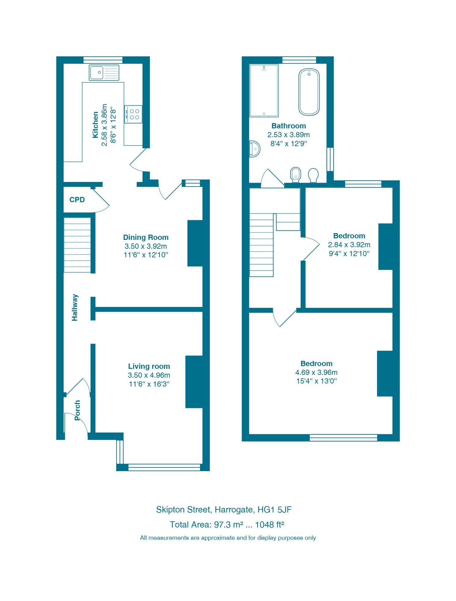 14, Skipton Street, Harrogate floorplan