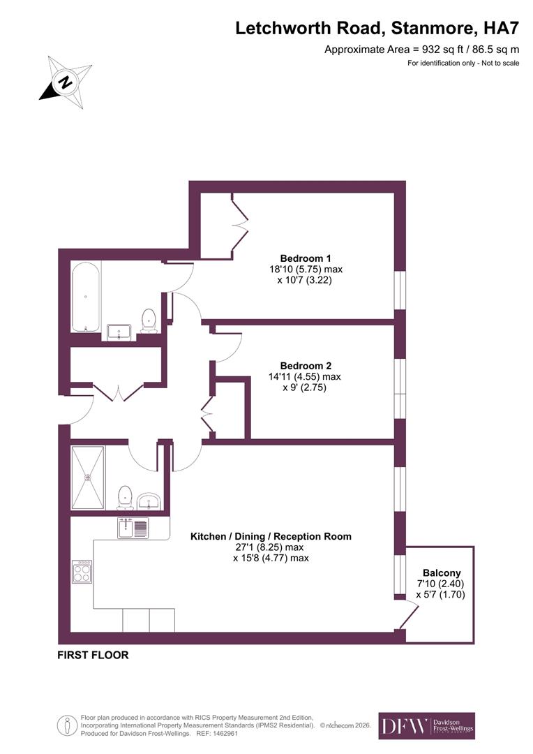 53 Clement Court, Letchworth Road, Stanmore floorplan