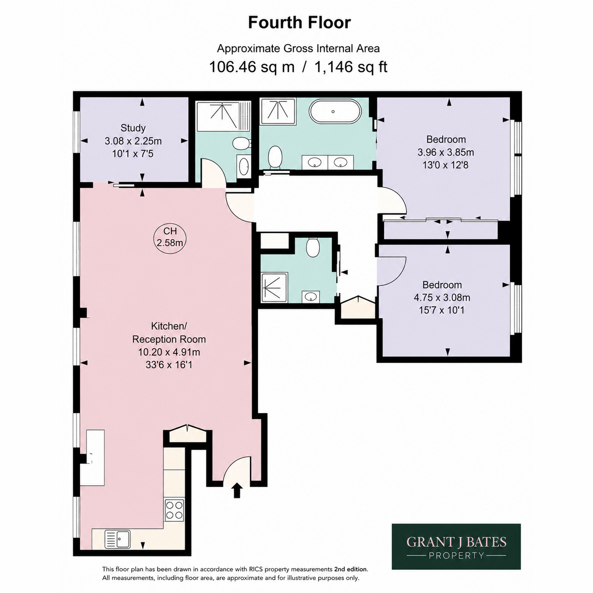 Flat Apartment 16, 29, Essex Street, London floorplan