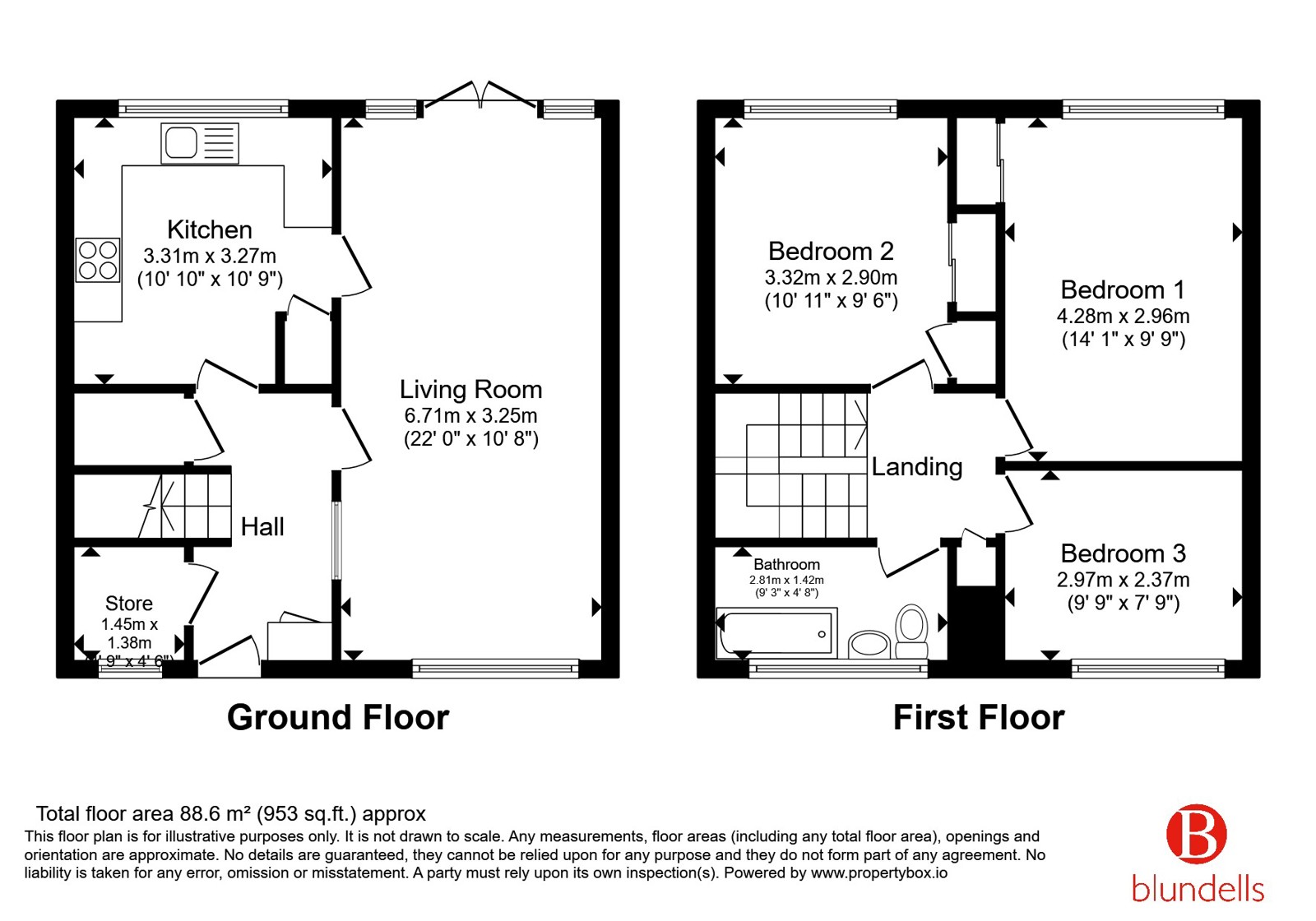 315, Batemoor Road, Sheffield floorplan