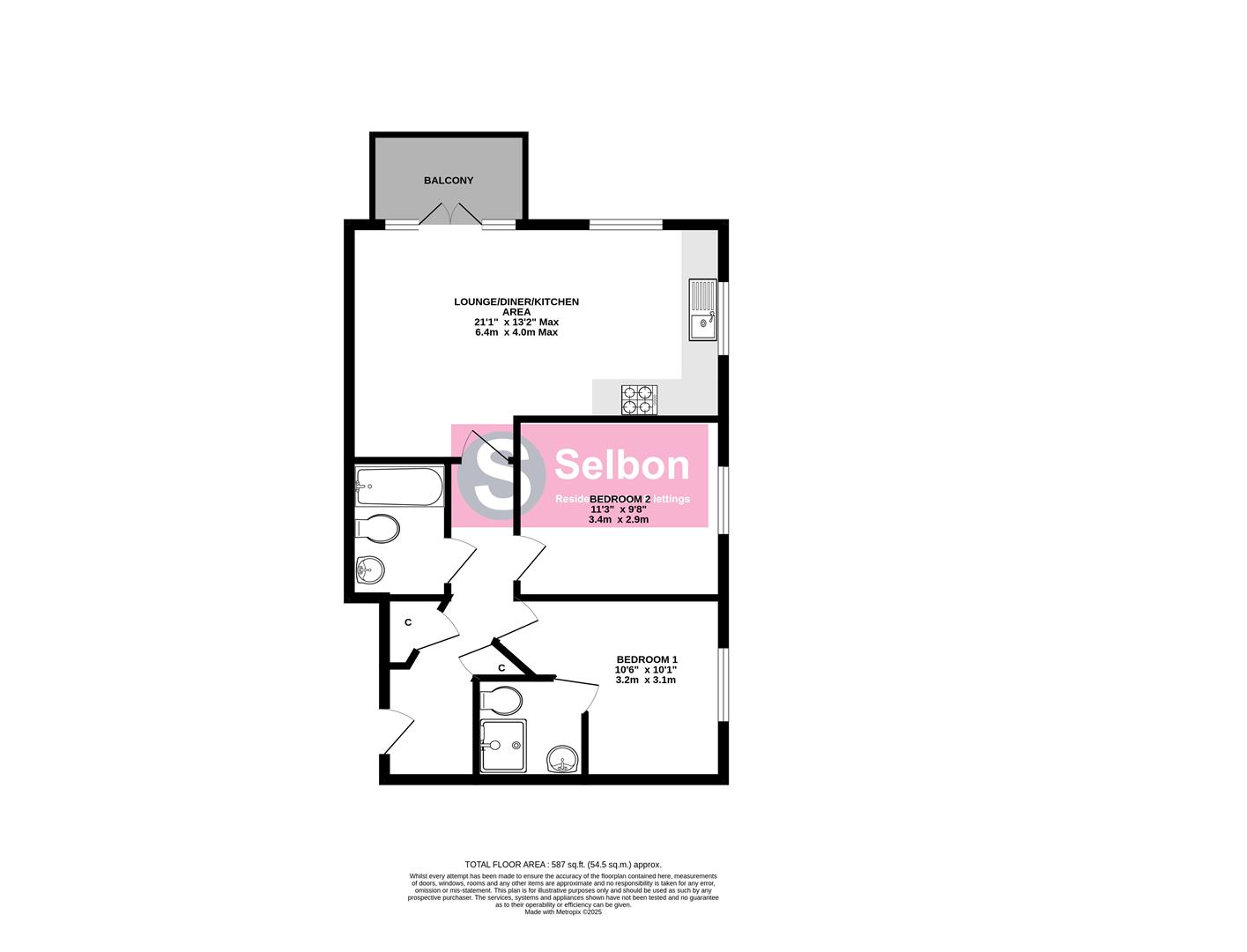 1 Sayers House, Newton Drive, Church Crookham floorplan
