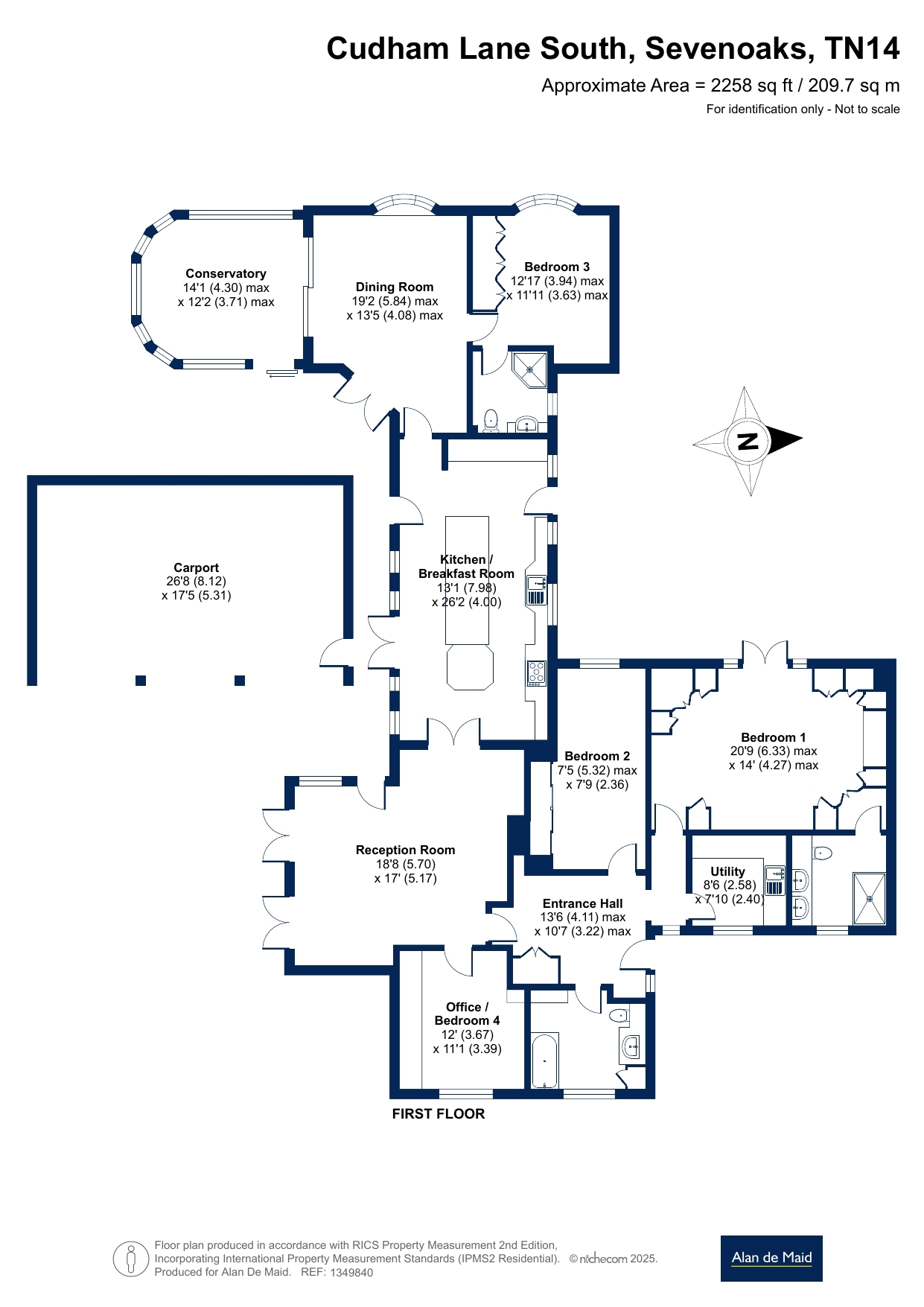Foxcroft,, Cudham Lane South, Sevenoaks floorplan