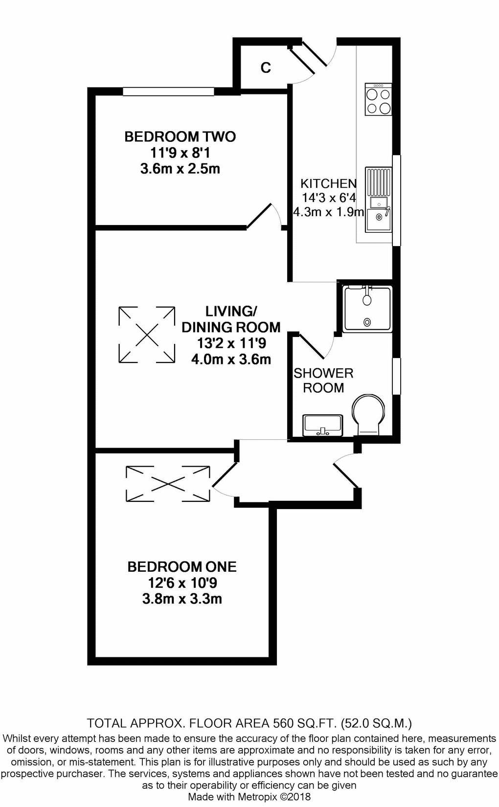 2 Bedrooms Flat for sale in St. Marys Place, East Street, Farnham GU9