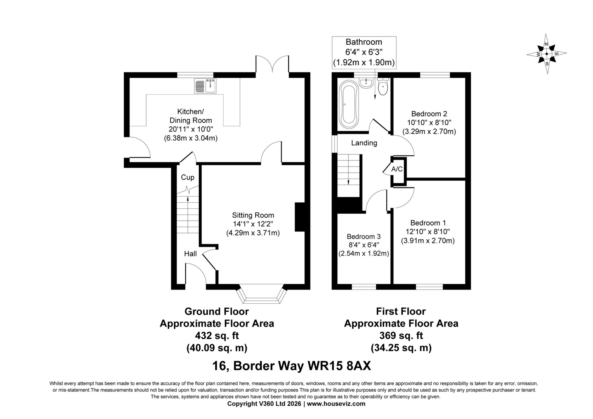 16, Border Way, Tenbury Wells floorplan