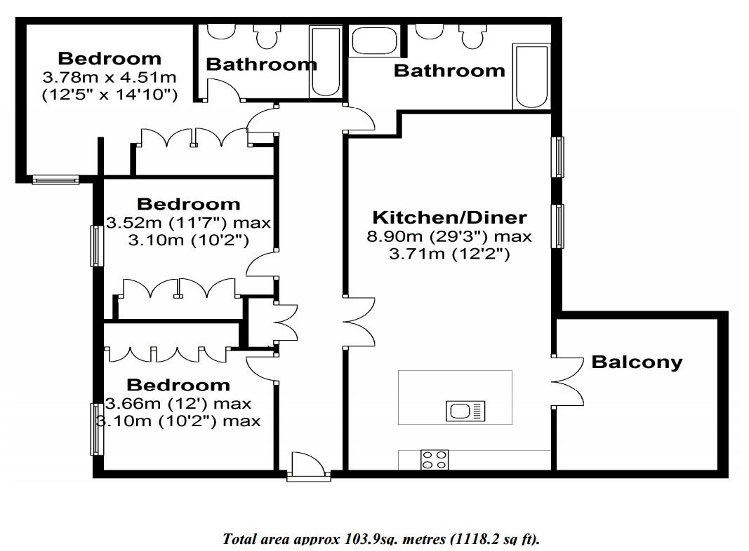 3 Bedrooms Flat for sale in Walton Road, East Molesey KT8