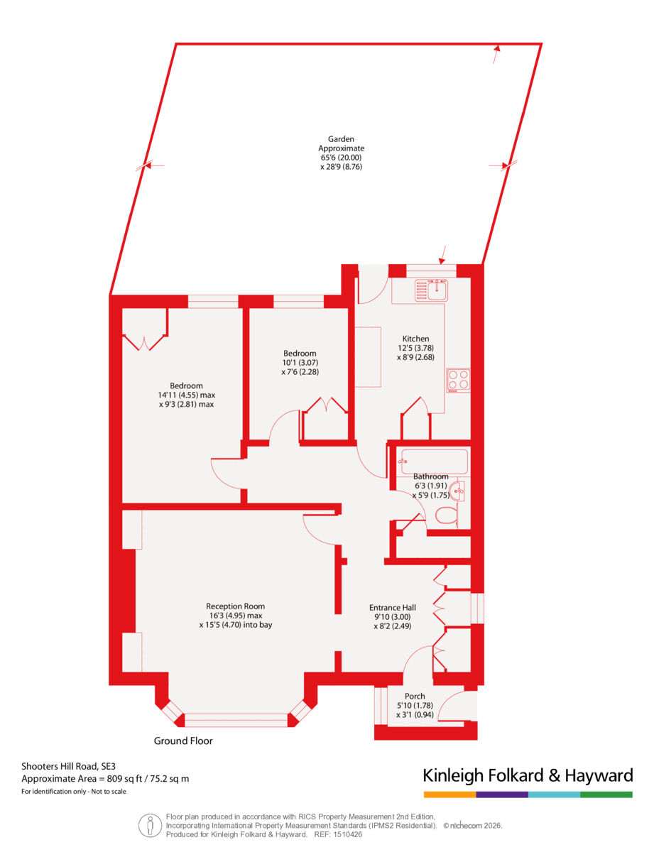 Garden Flat, 130, Shooters Hill Road, London floorplan