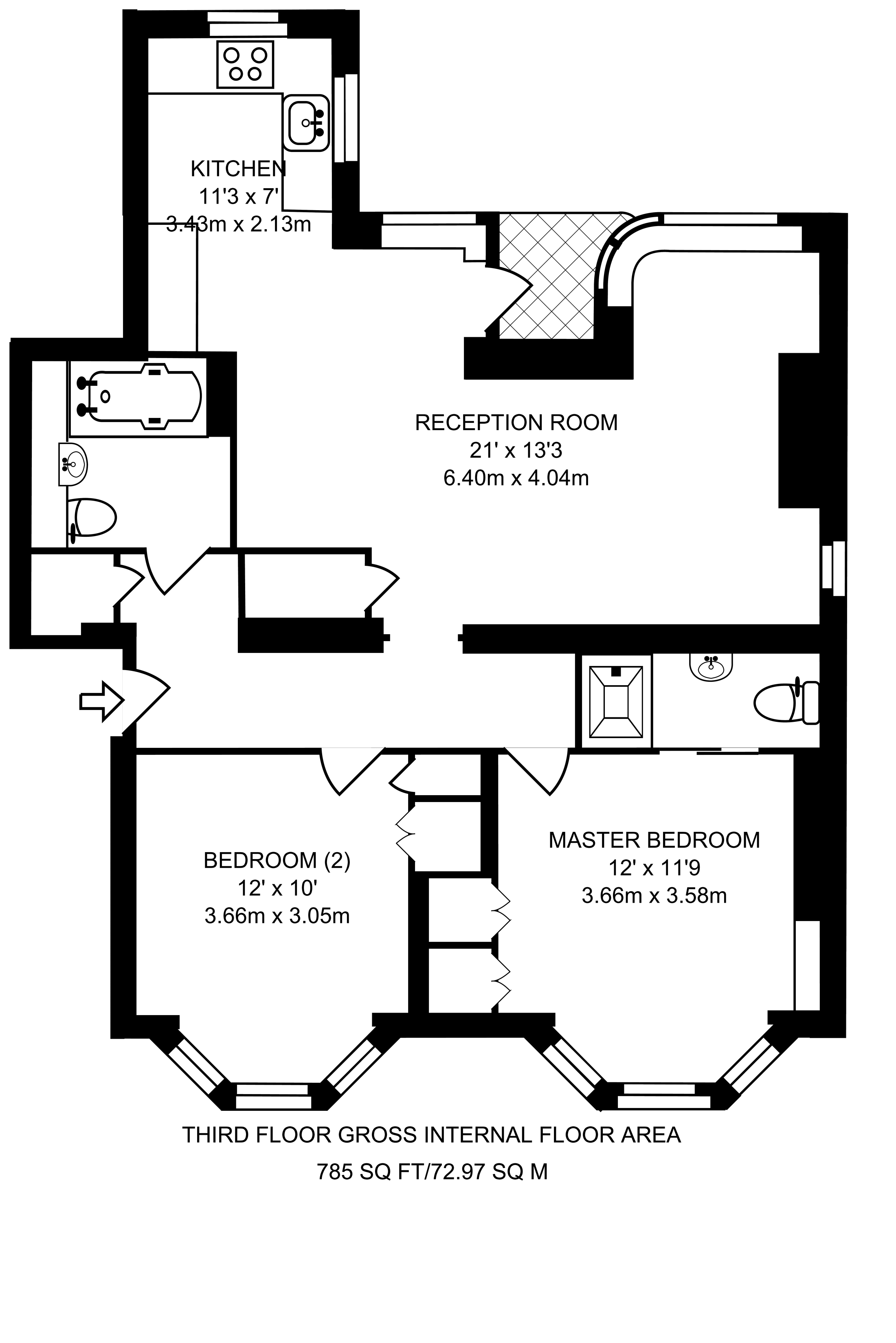 2 Bedrooms Flat to rent in Kew Bridge Court, Chiswick W4