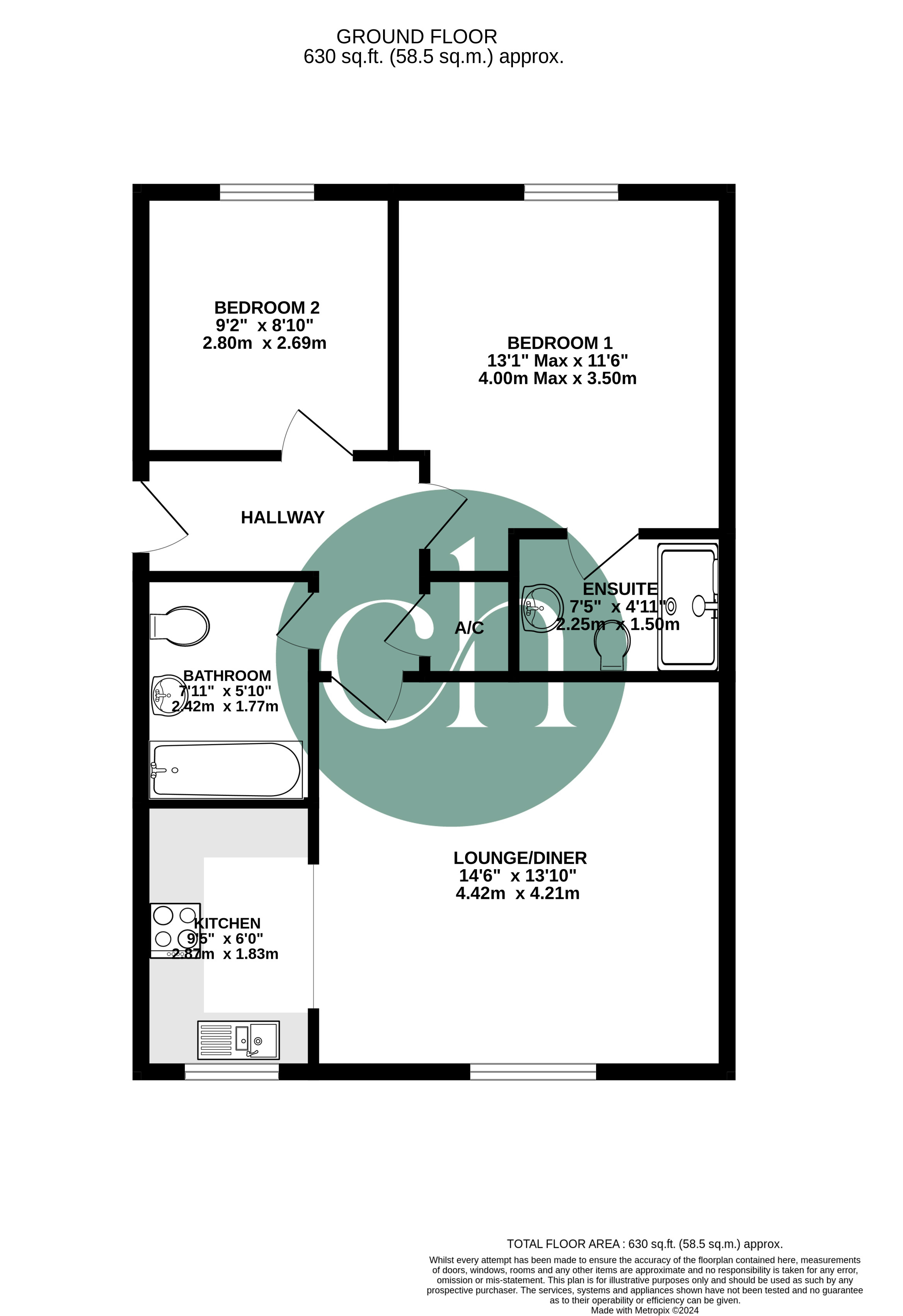 Flat 2, Symphony House, 2, Dyson Road, Wiltshire floorplan