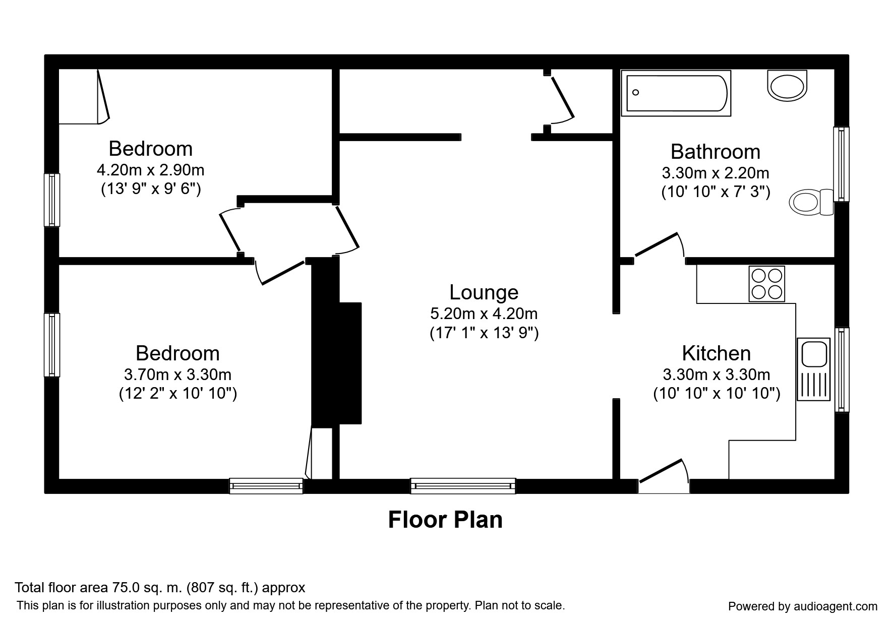 3 Andhill House,, Hobsons Buildings, Durham floorplan
