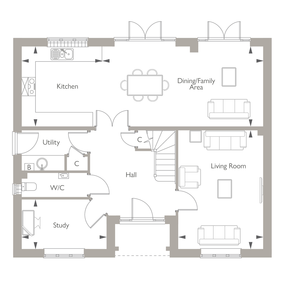Plot 12, Woodside View, Bishops Green floorplan