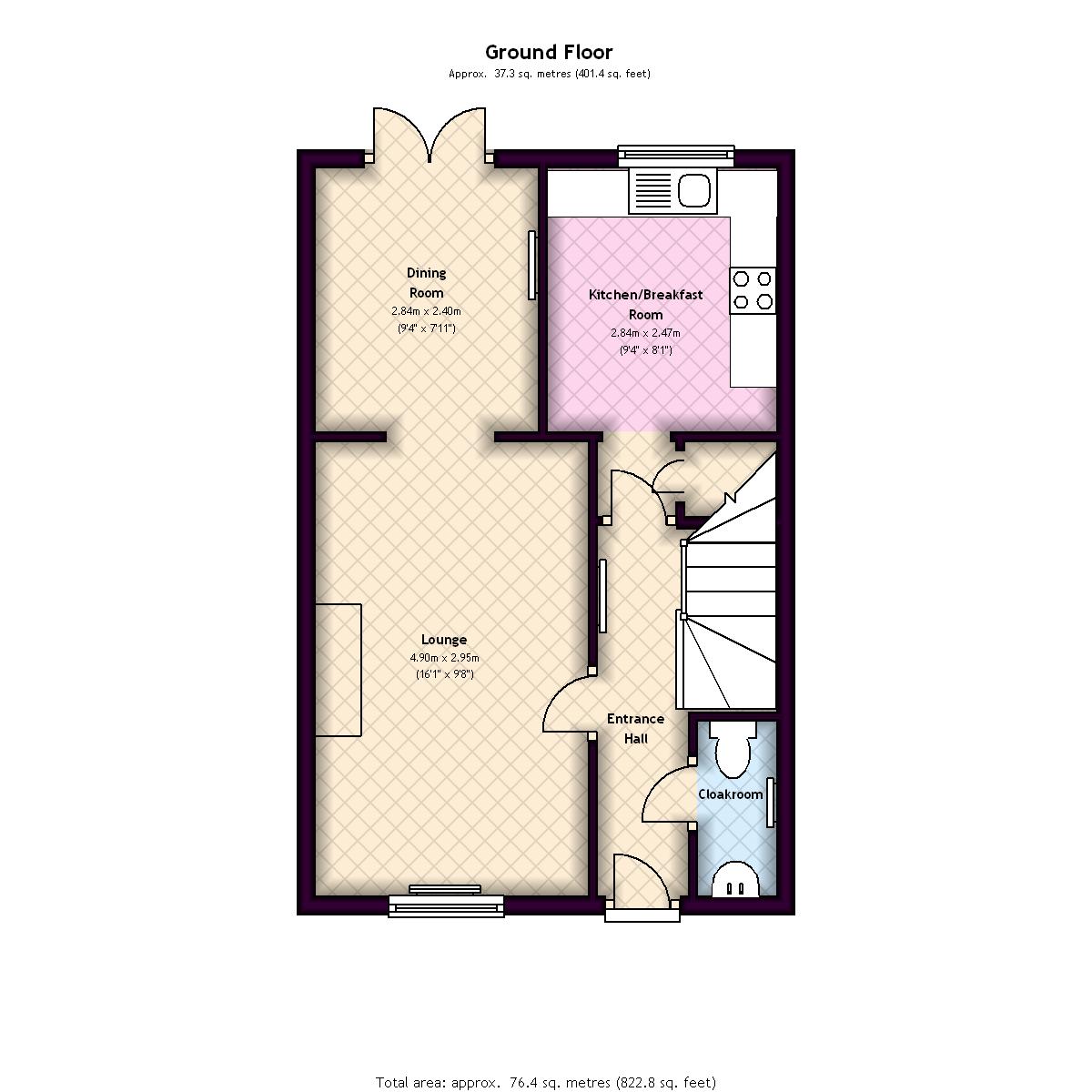 3 Bedrooms Terraced house to rent in The Furlong, Oakley, Bedford MK43