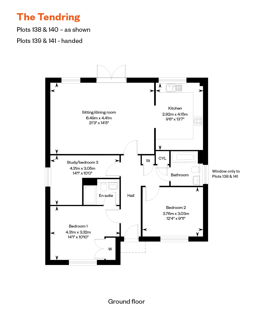 140, Cinderpath Way (Off Plough Road), Great Bentley, Essex, Co7 8Nq floorplan