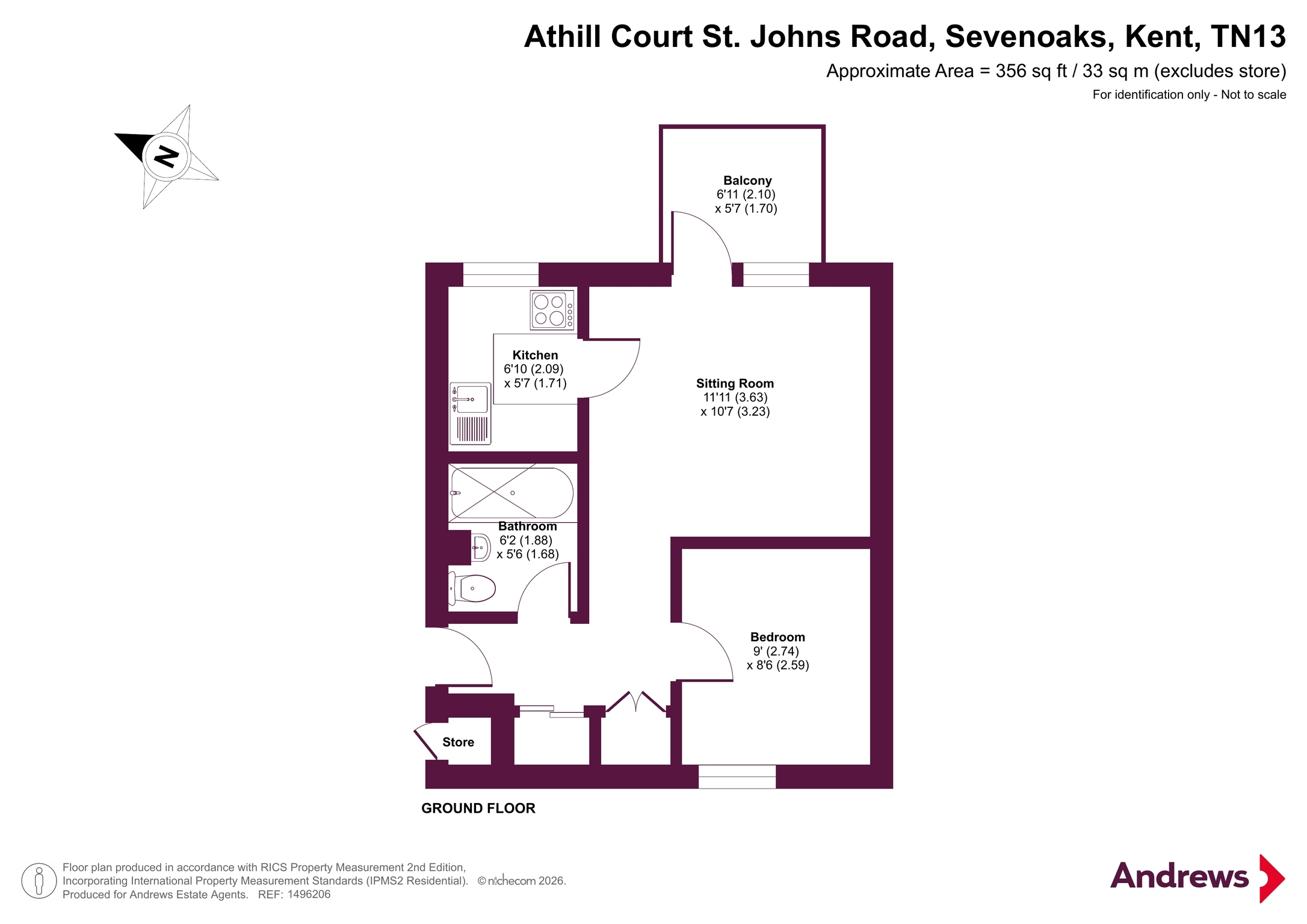 10 Athill Court,, St. Johns Road, Kent floorplan