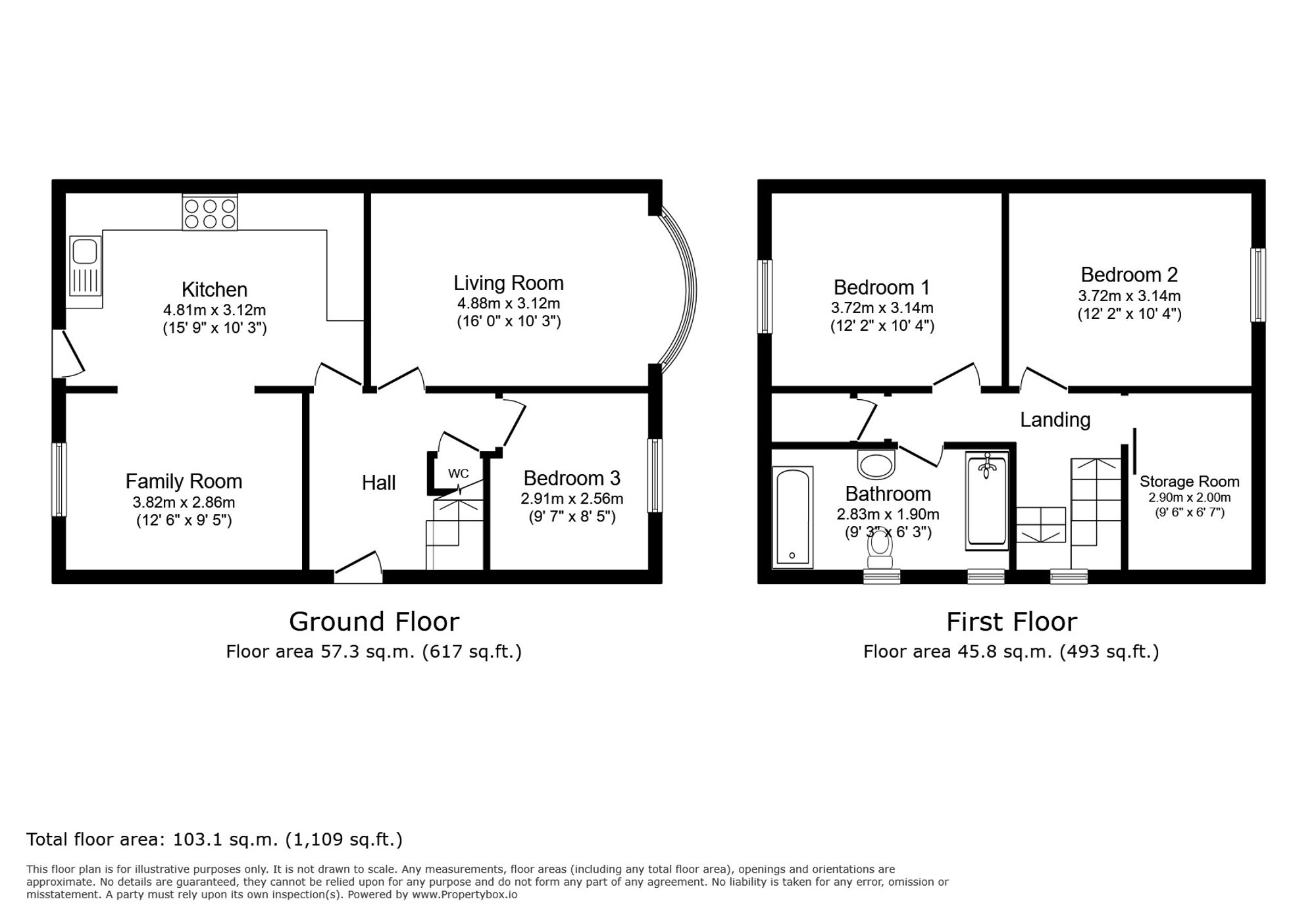 5 Maes Rhosyn, Rhyl floorplan