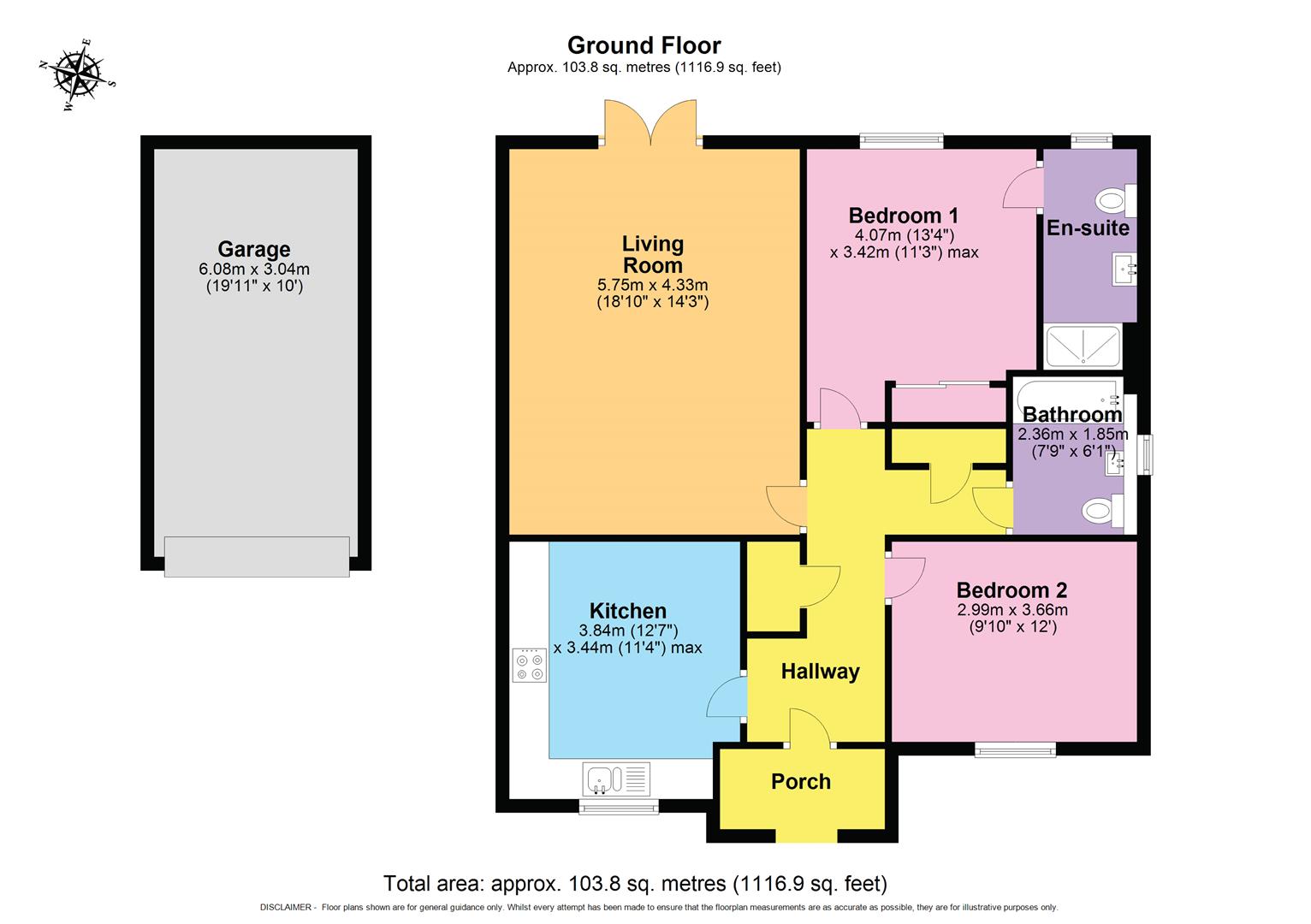 Friday Furlong, Waterloo Road, BidfordOnAvon, Alcester B50, 2 bedroom detached bungalow for
