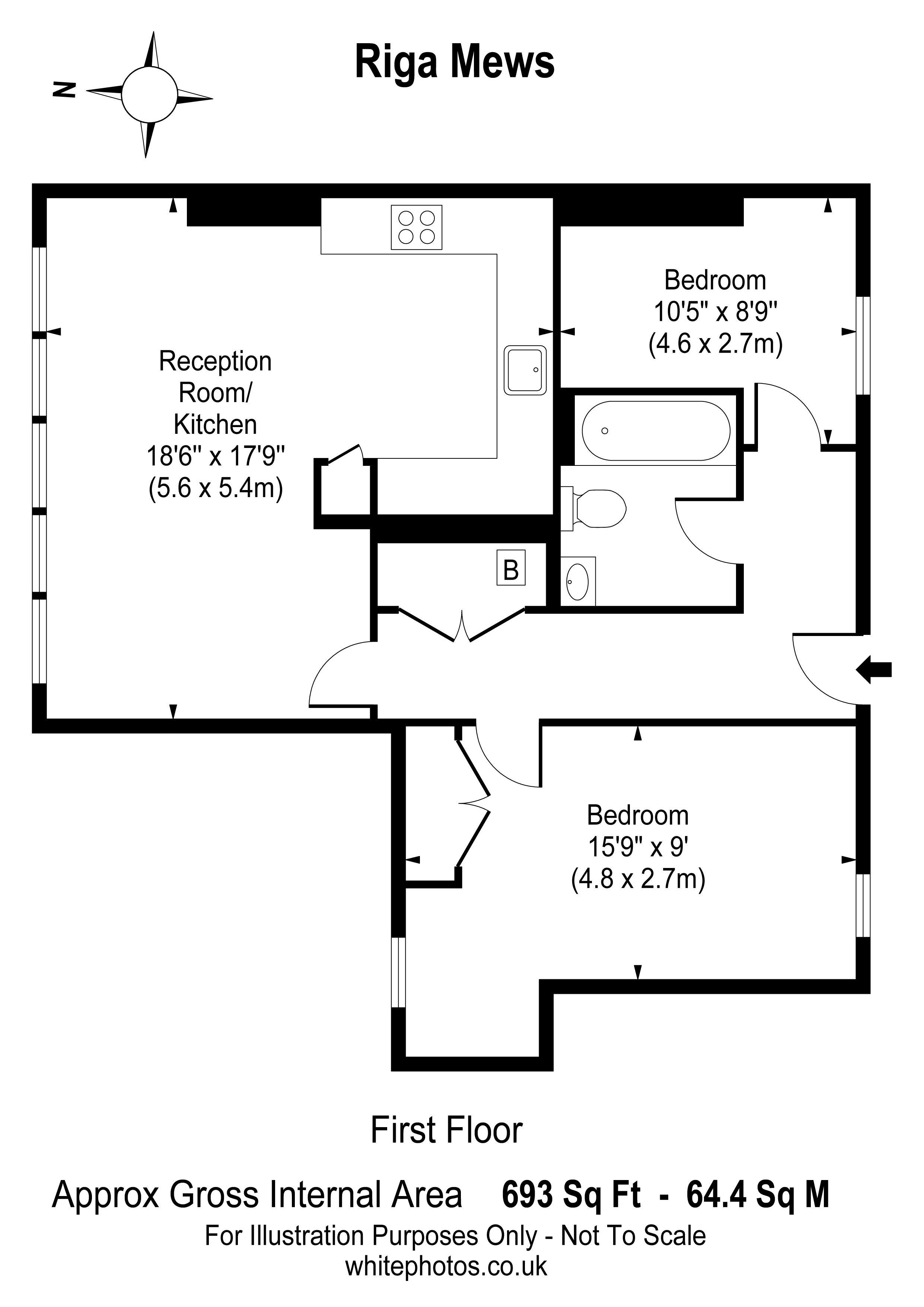 2 Bedrooms Flat to rent in Riga Mews, 32 - 34 Commercial Road, London E1