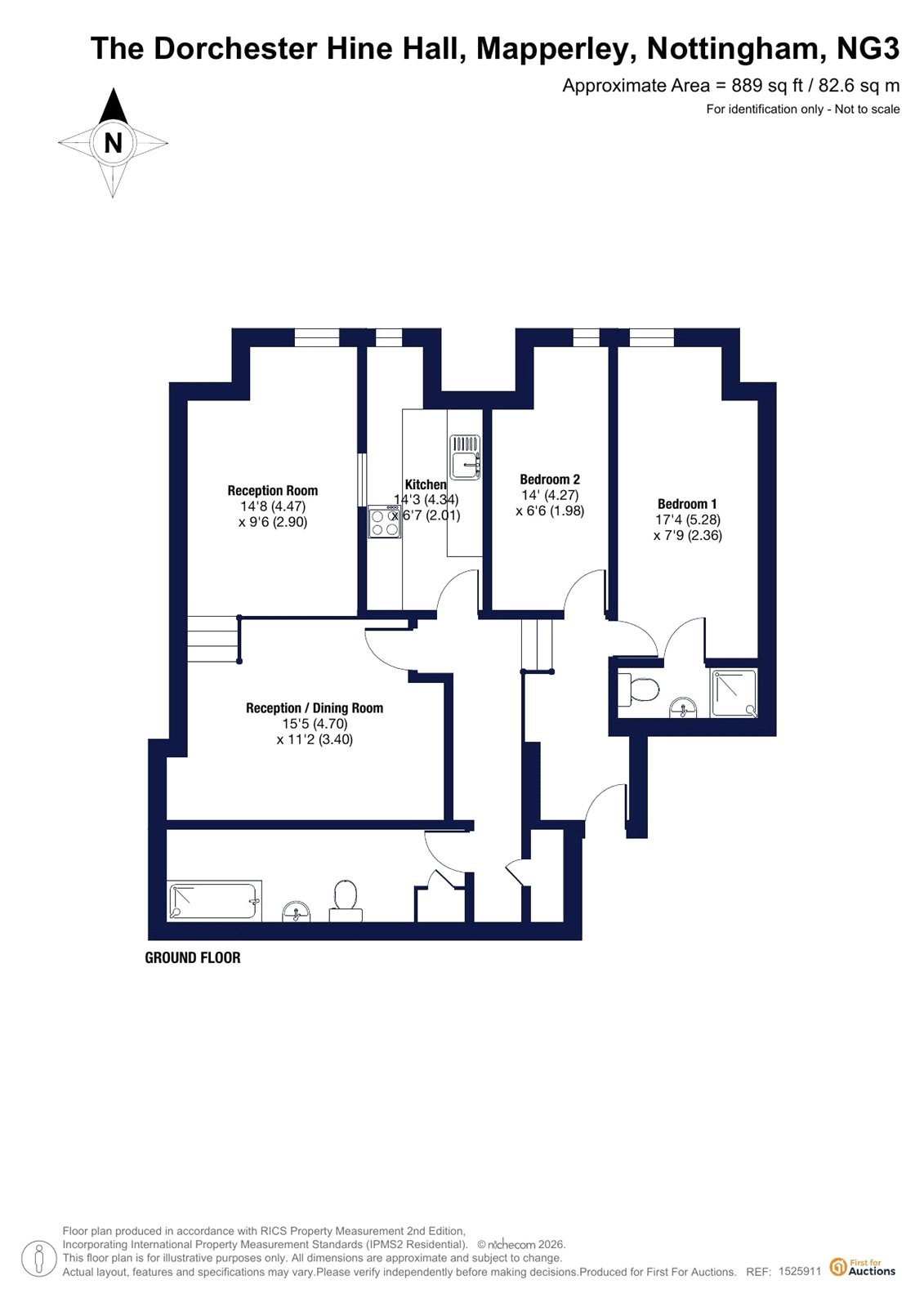Flat 5, The Dorchester,, Hine Hall, Nottingham floorplan