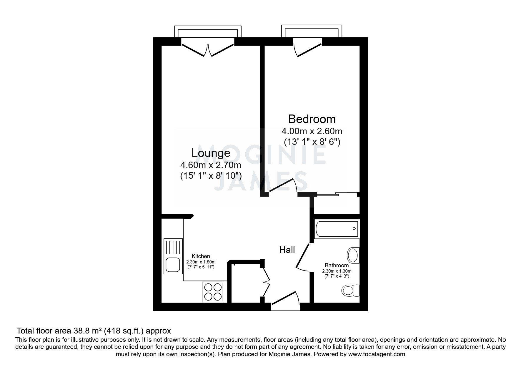 53, Hayes Apartments, Caerdydd floorplan