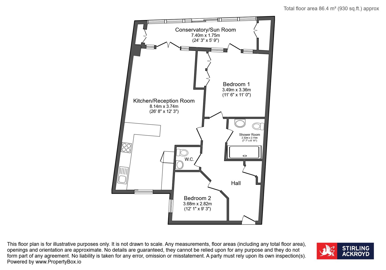 Flat 3, 320, Station Road, Harrow floorplan