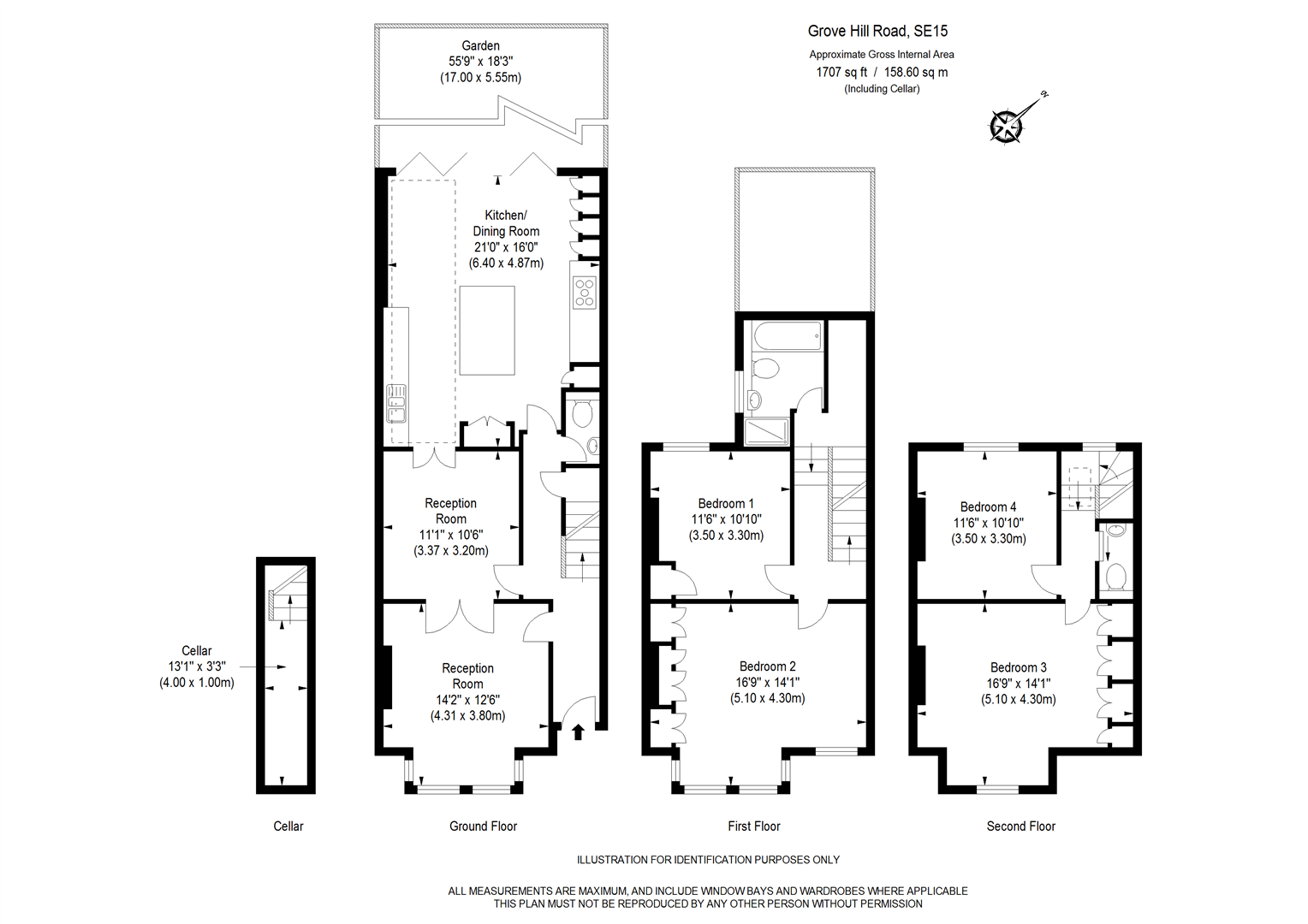 53, Grove Hill Road, London floorplan