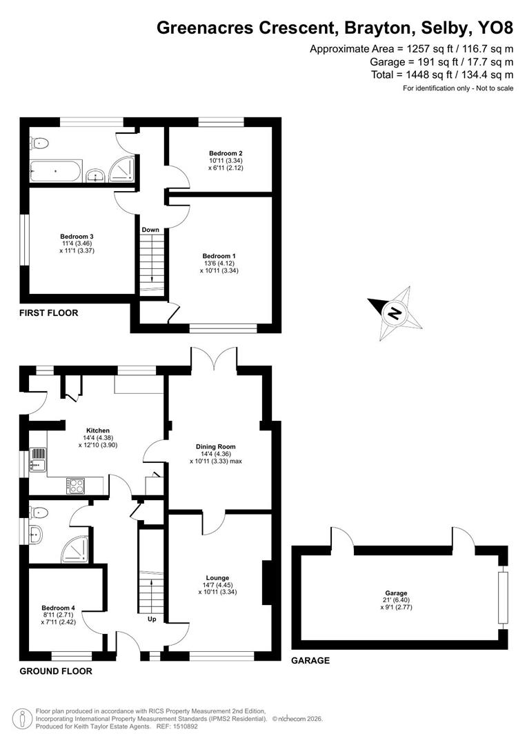 26, Greenacres Crescent, Brayton floorplan