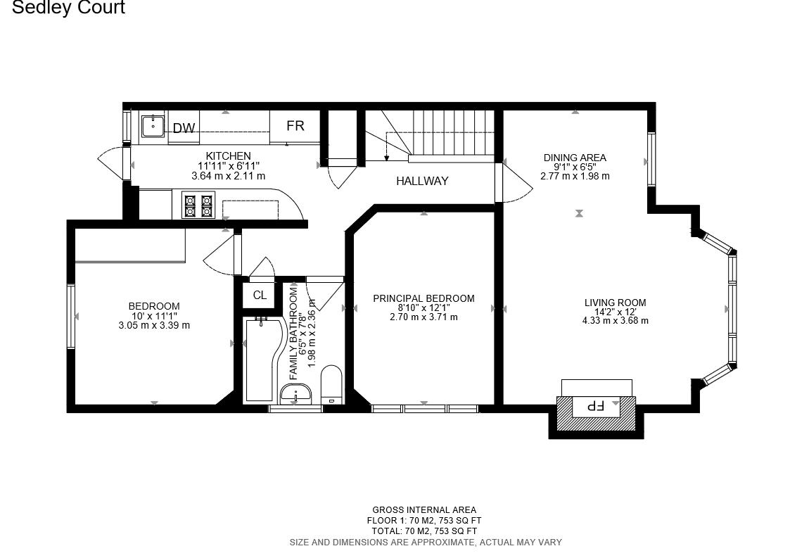 3 Shirley Court, Sedley Rise, Loughton floorplan