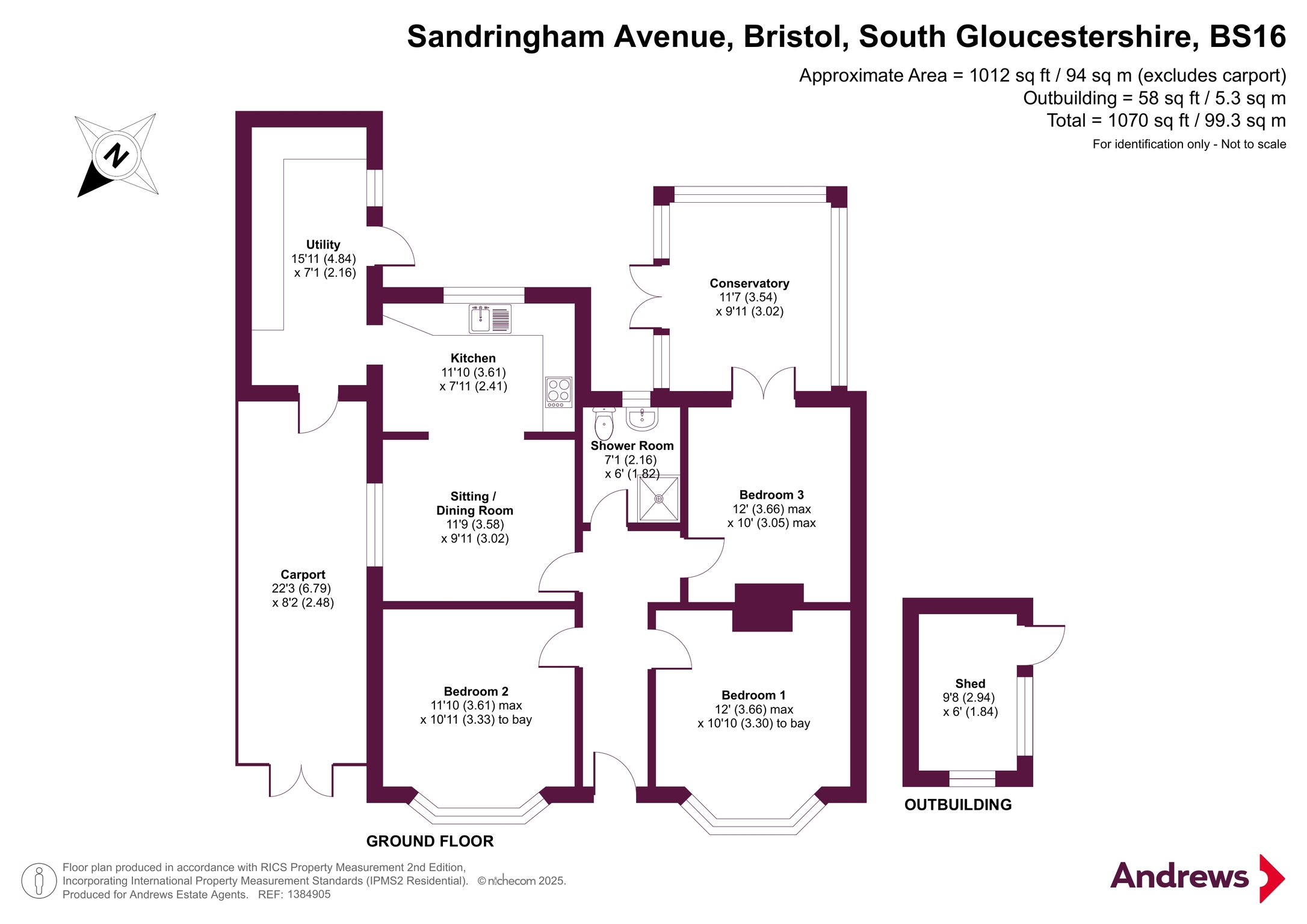 13, Sandringham Avenue, South Gloucestershire floorplan