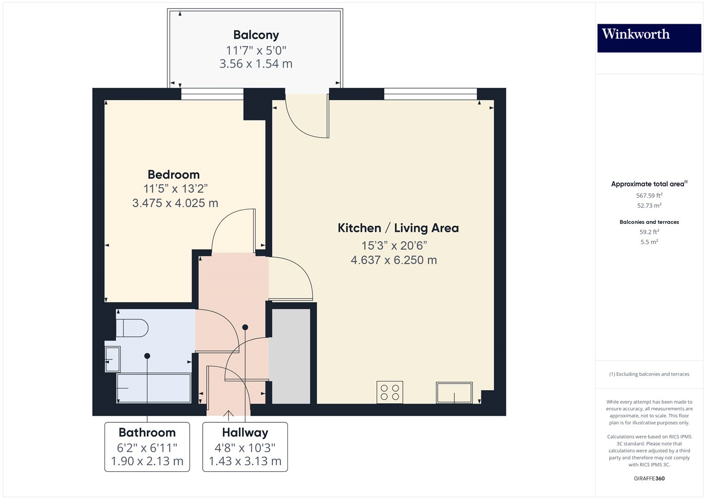 91, Halley House, Kingsbury floorplan