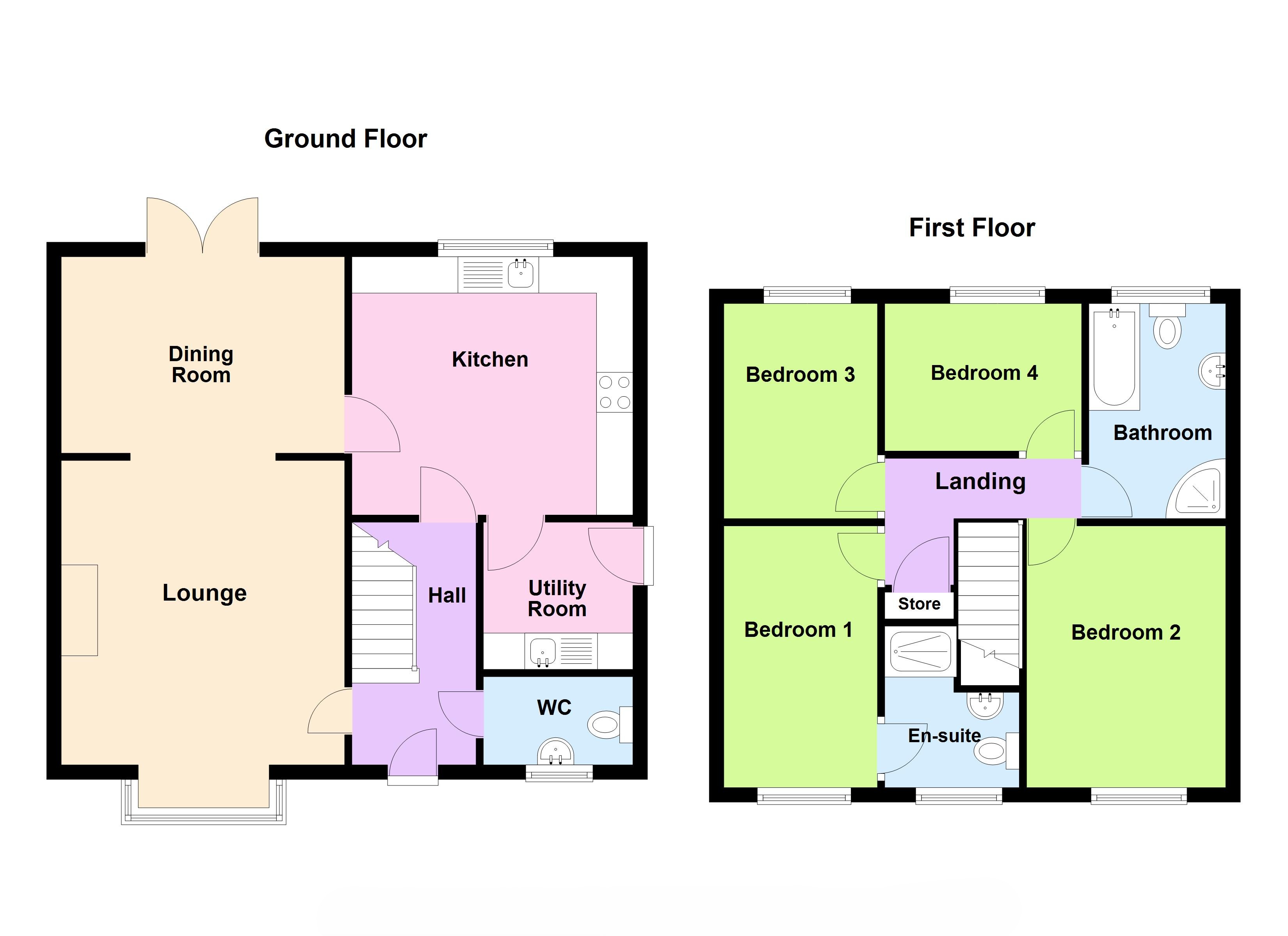 40, Maes Abaty, Carmarthenshire floorplan