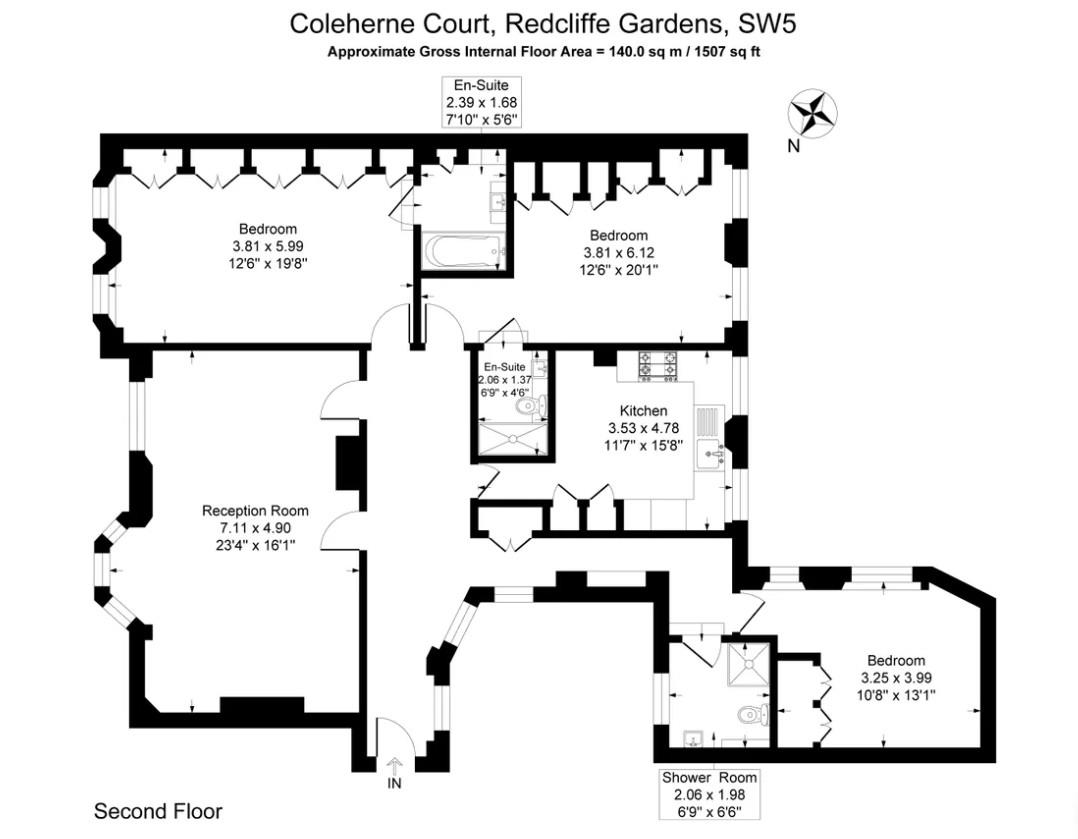 Flat 165 Coleherne Court, Redcliffe Gardens, London floorplan