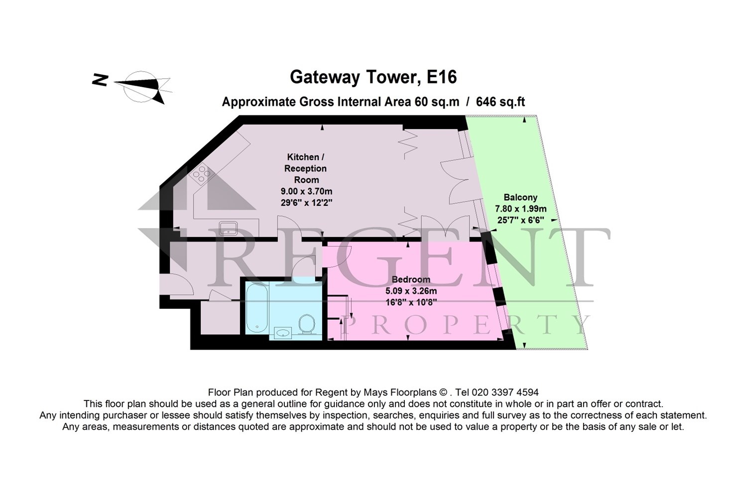 704, Gateway Tower, Western Gateway, London floorplan
