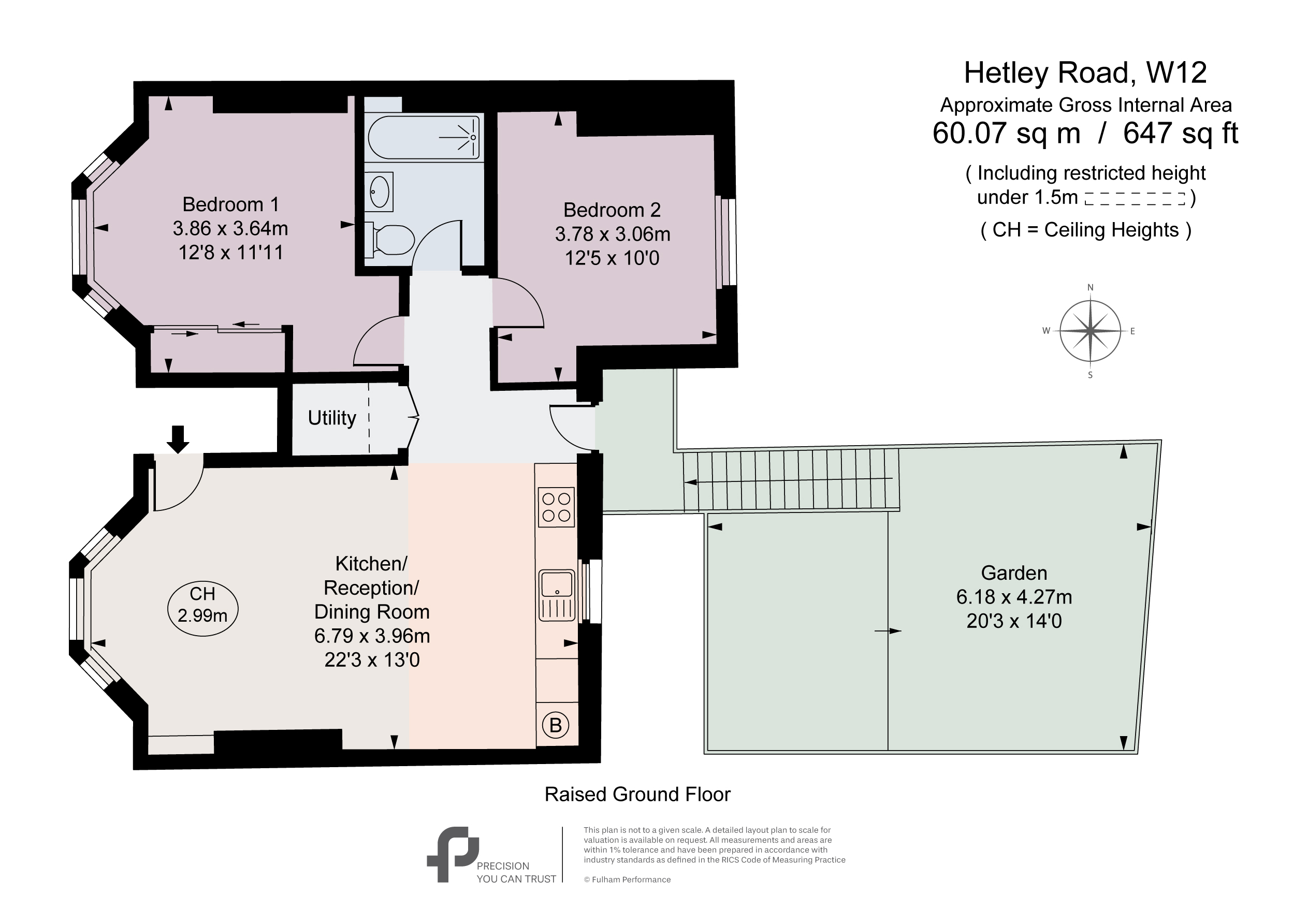 Flat 1, 29, Hetley Road, London floorplan