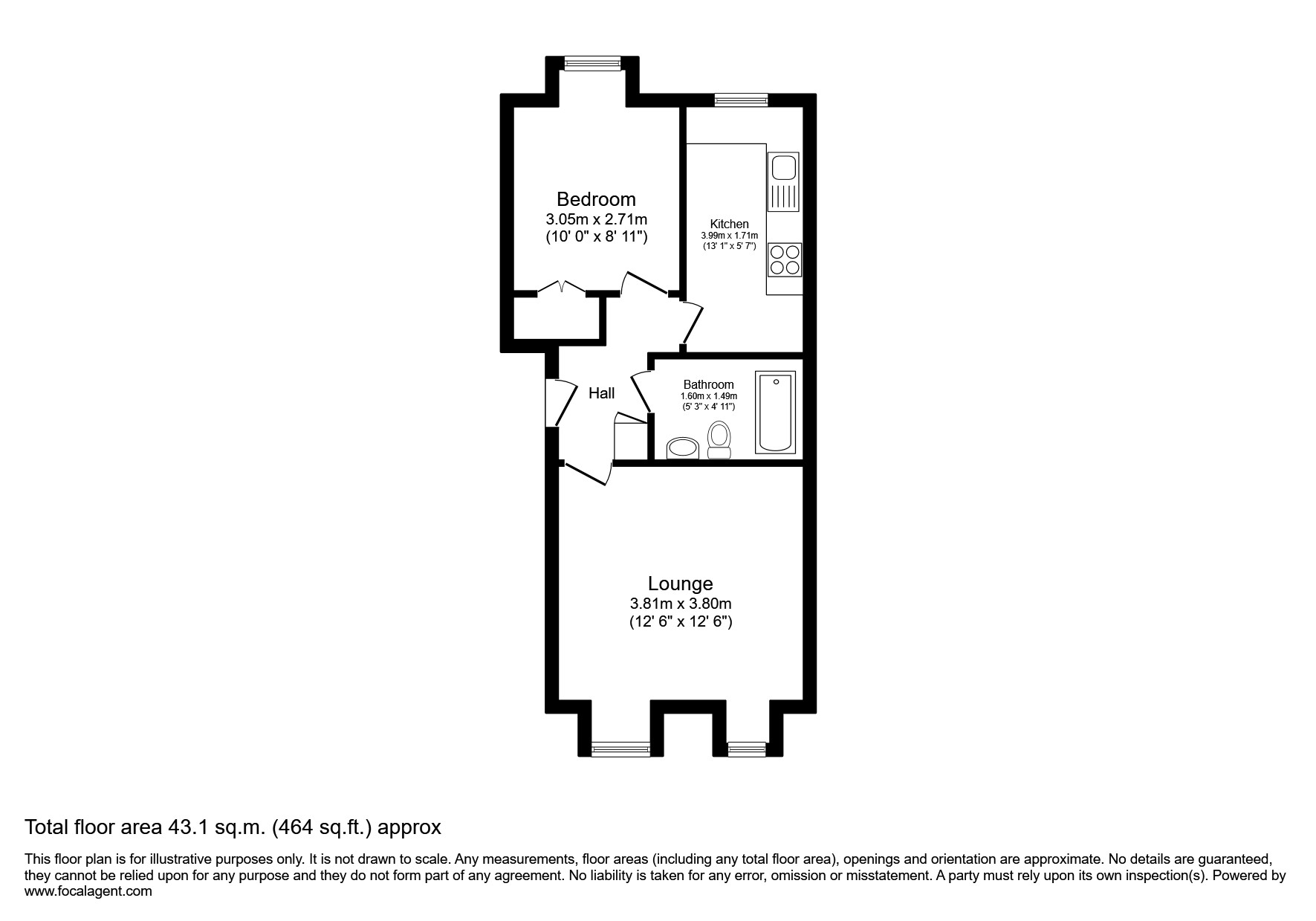 4 Melford Place, Western Avenue, Brentwood floorplan
