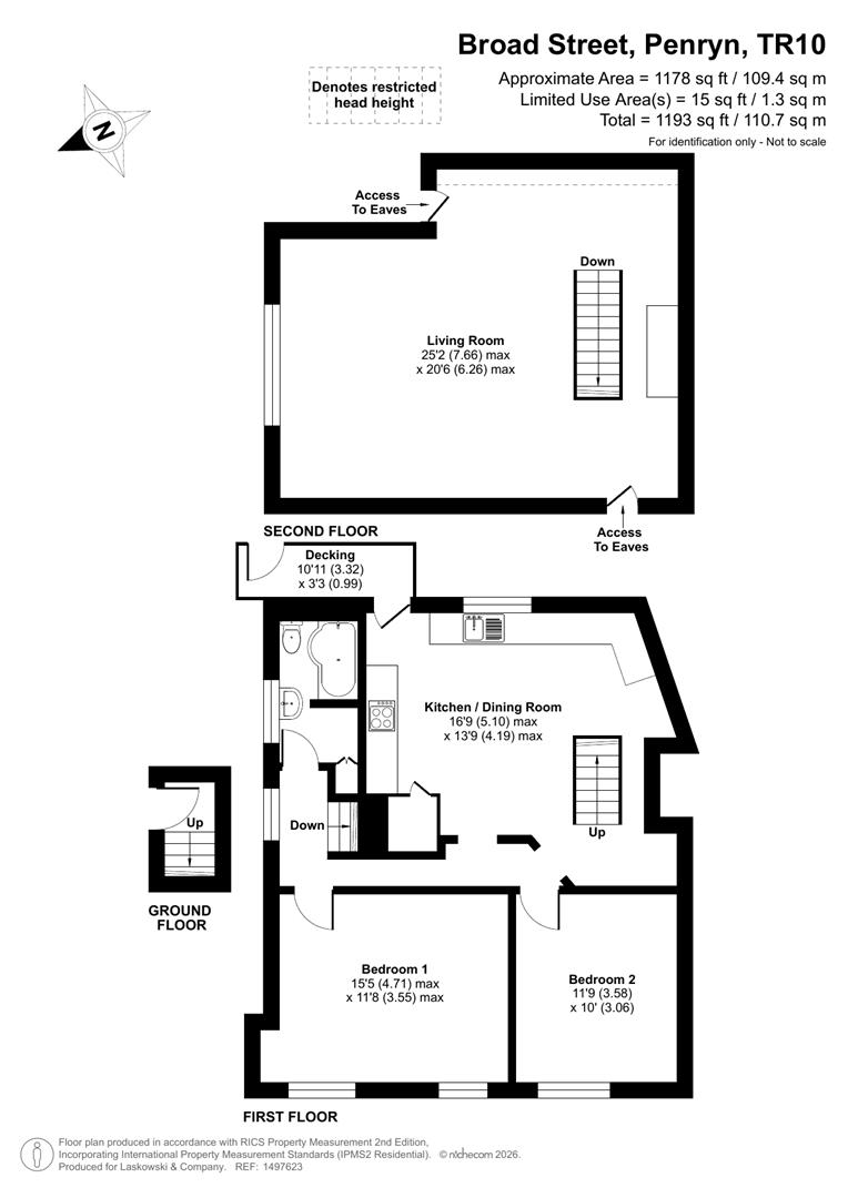 Flat 4, Dean House, 14, Broad Street, Penryn floorplan