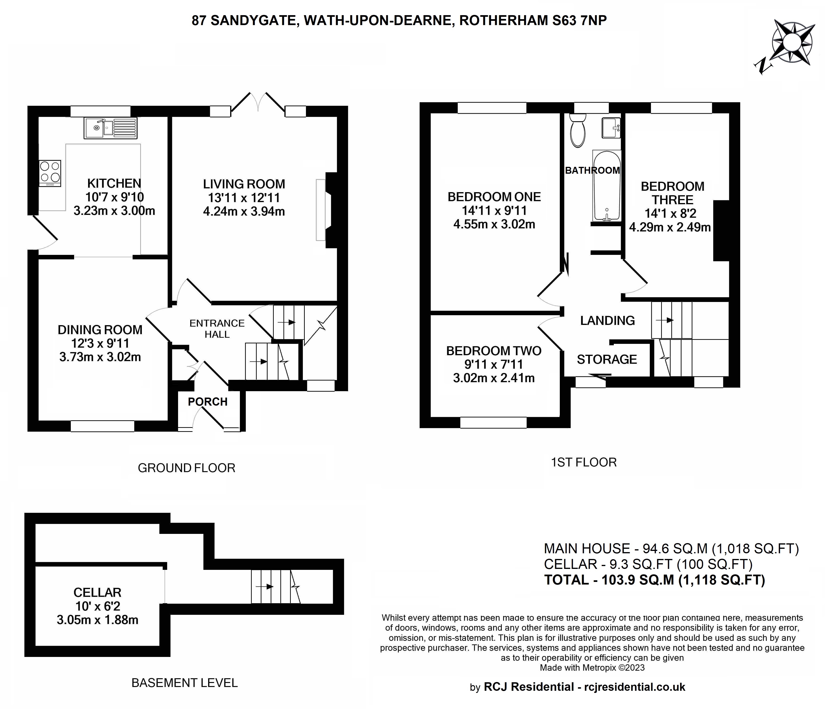 Sandygate, WathUponDearne, Rotherham S63, 3 bedroom semidetached