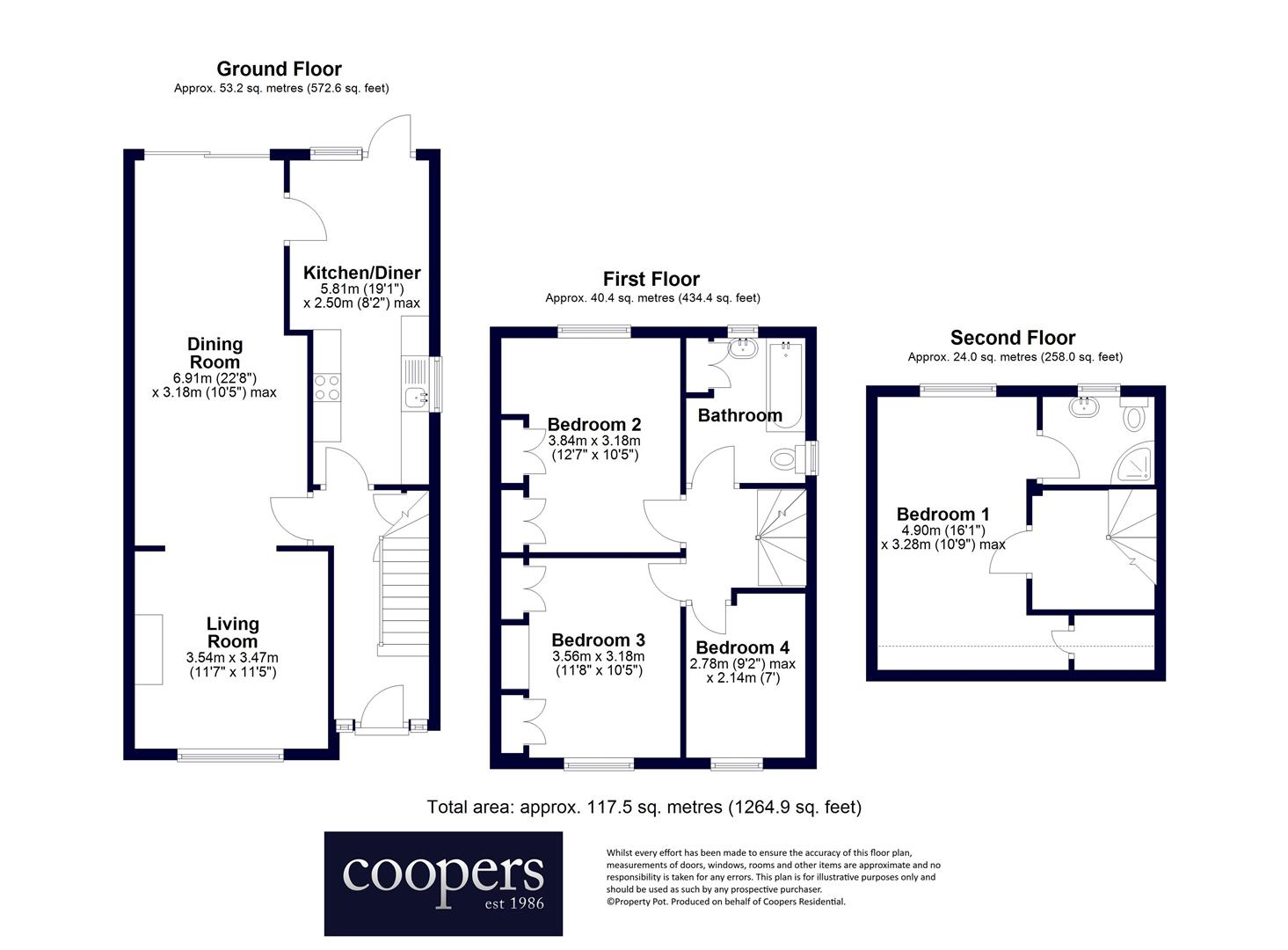 88, East Towers, Pinner floorplan