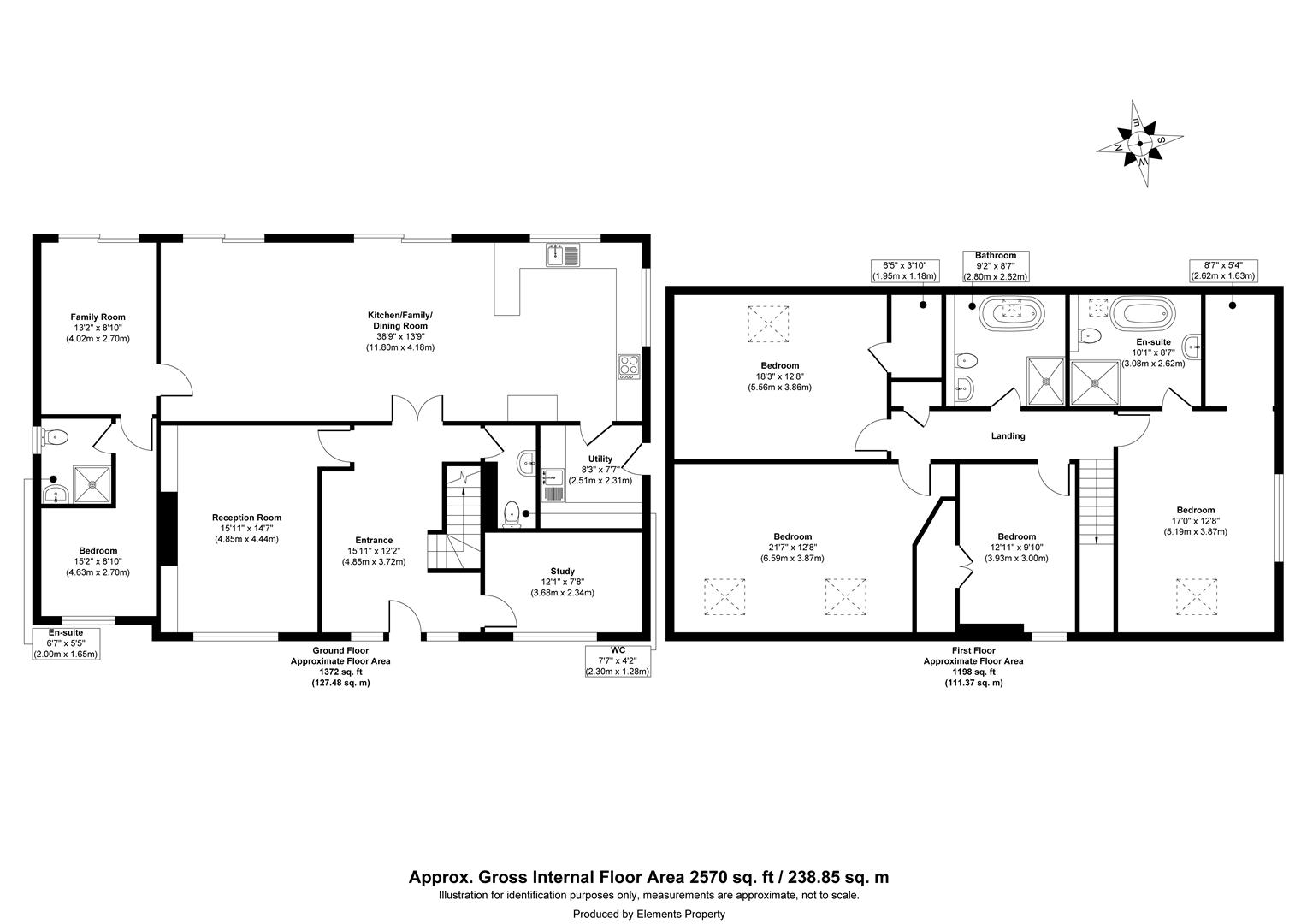 Badens, 50, Allington Road, Newick floorplan